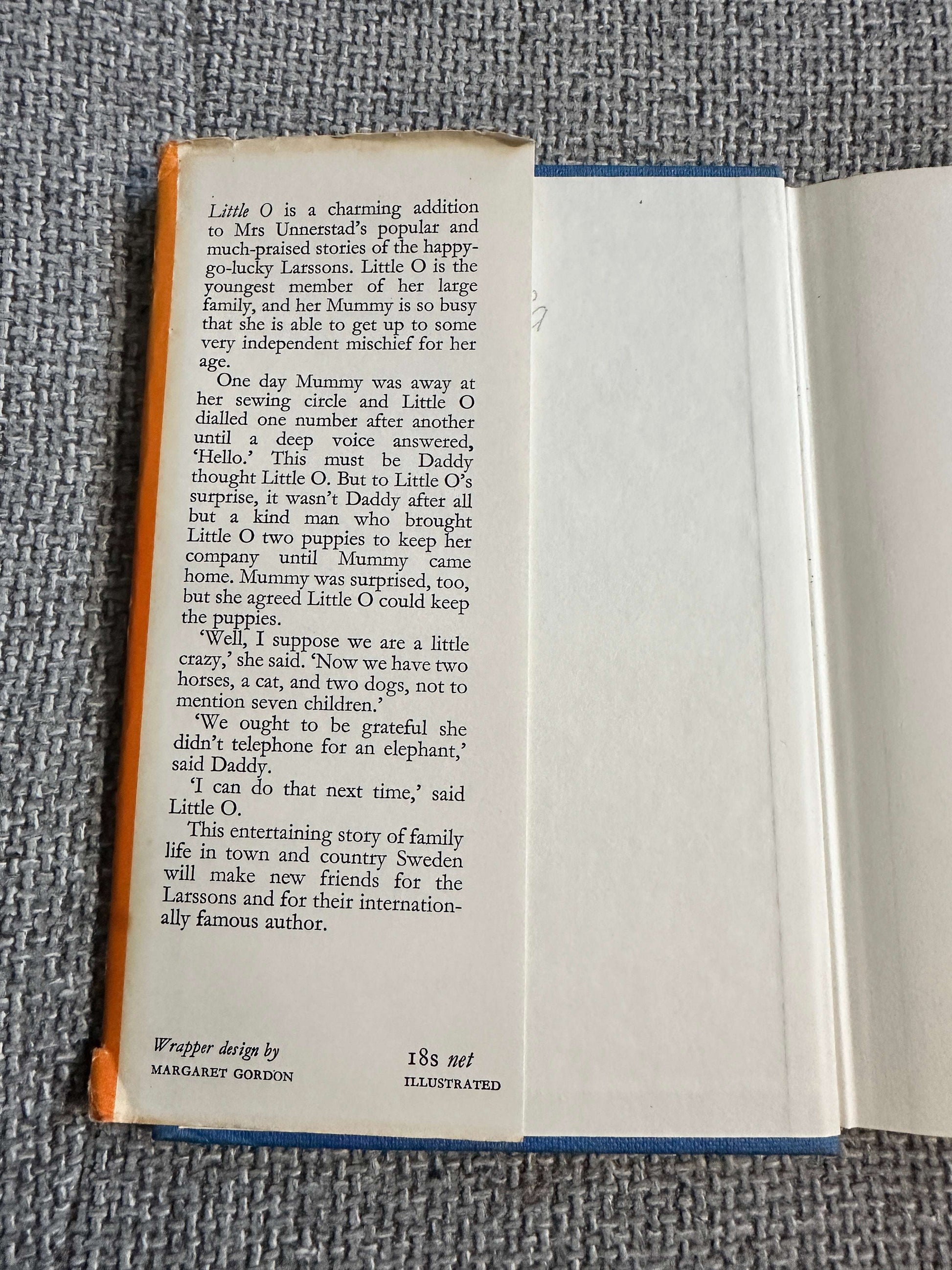 1965*1st* Little O - Edith Unnerstad (translated from Swedish by Lillian Seaton)(Ilon Wikland Illust) Michael Joseph