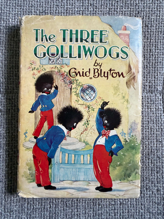 1968 The Three Golliwogs - Enid Blyton (Rene Cloke illustration) original names and dust jacket Dean & Son Ltd