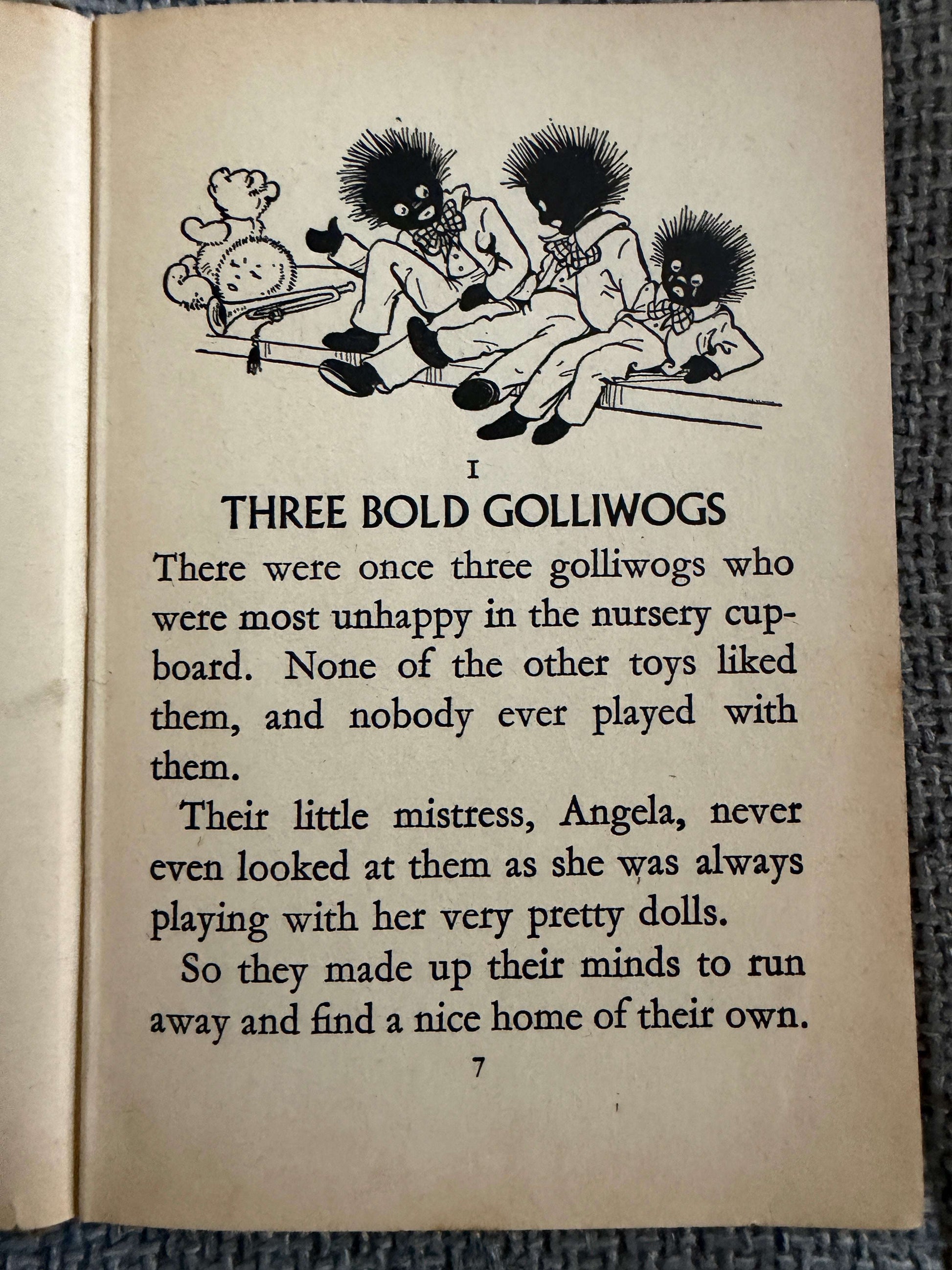 1968 The Three Golliwogs - Enid Blyton (Rene Cloke illust) Original names (Dean & Son Ltd)