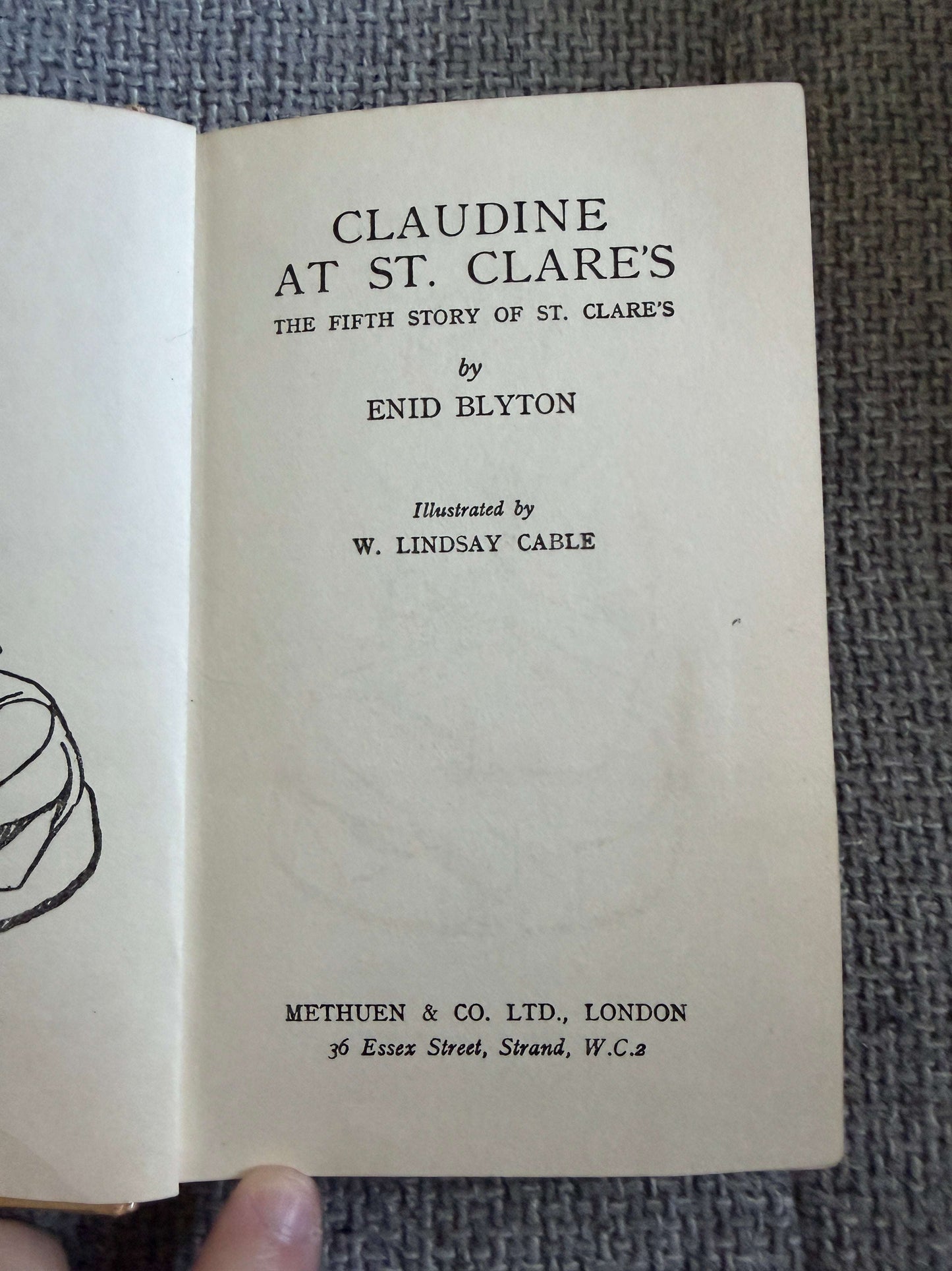 1961 Claudine At St. Clare’s - Enid Blyton (W. Lindsay Cable illust) Methuen