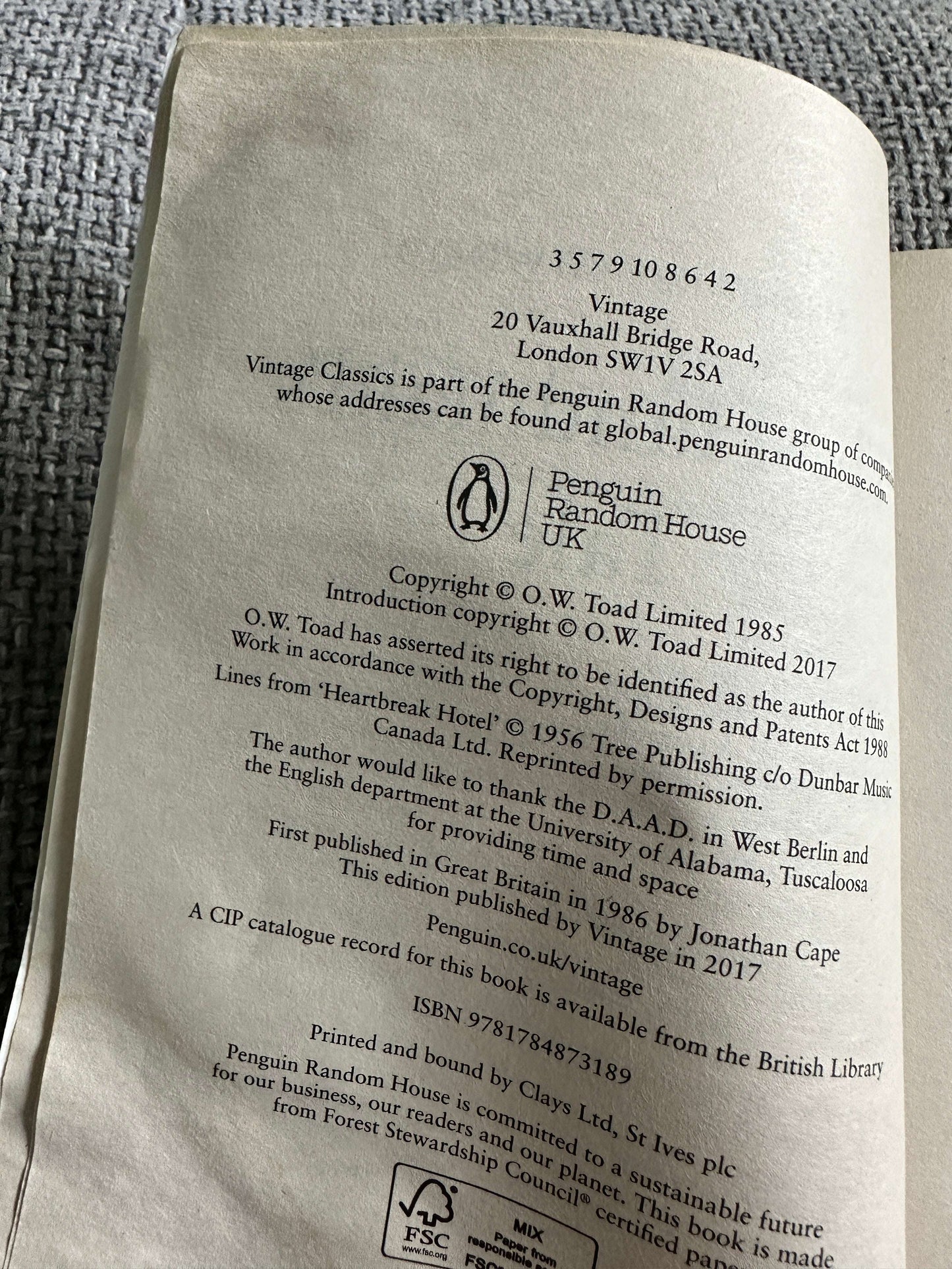 2017 The Handmaid’s Tale - Margaret Atwood (Vintage)