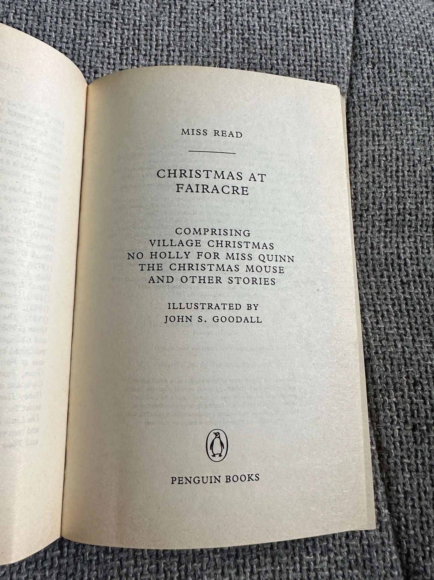 1992 Christmas At Fairacre - Miss Read (J. S. Goodall Illust) Penguin