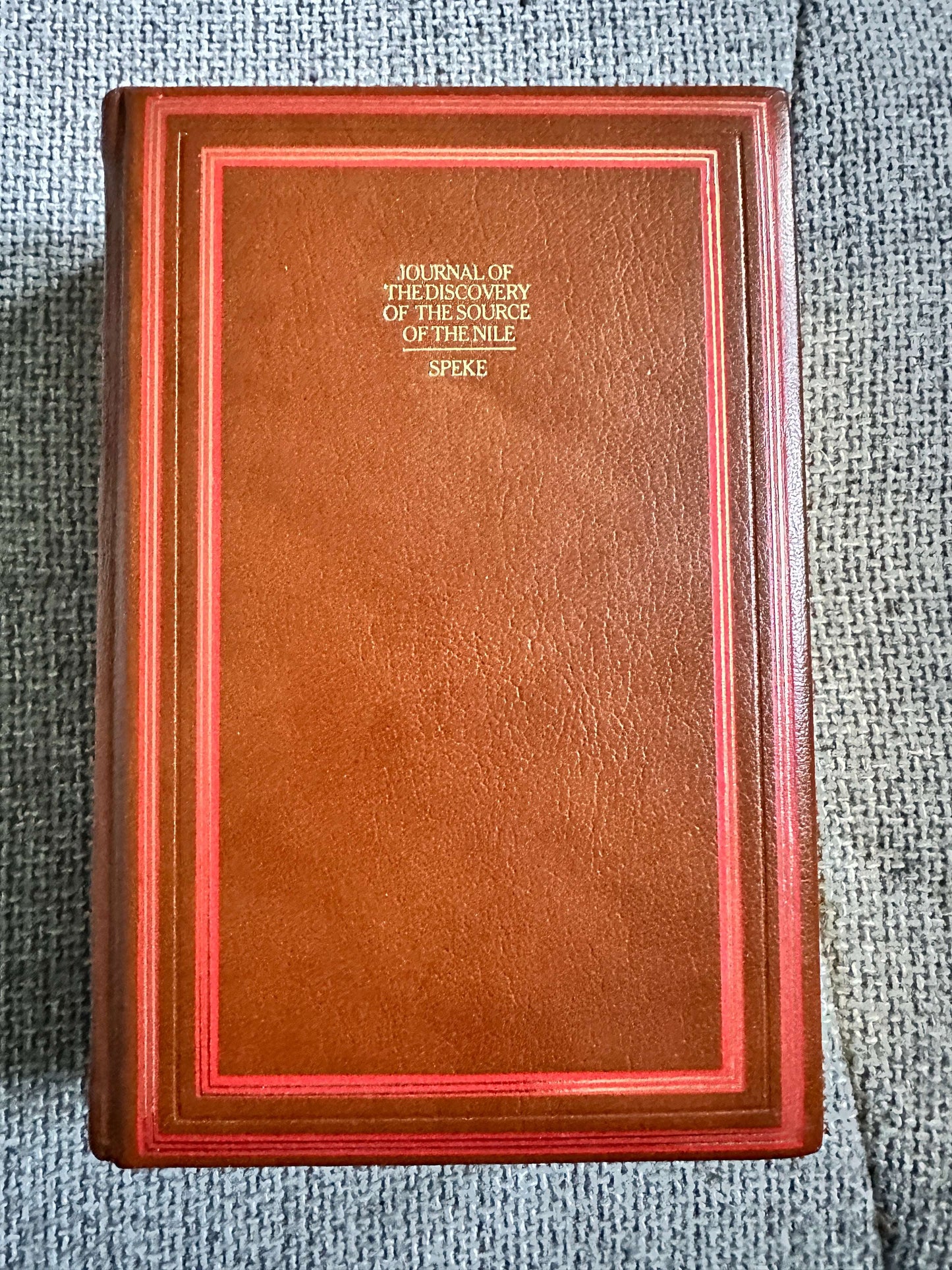 1983 Journal Of The Discovery Of The Source Of Nile - John Hanning Speke (Time Life Books) Leather Bound