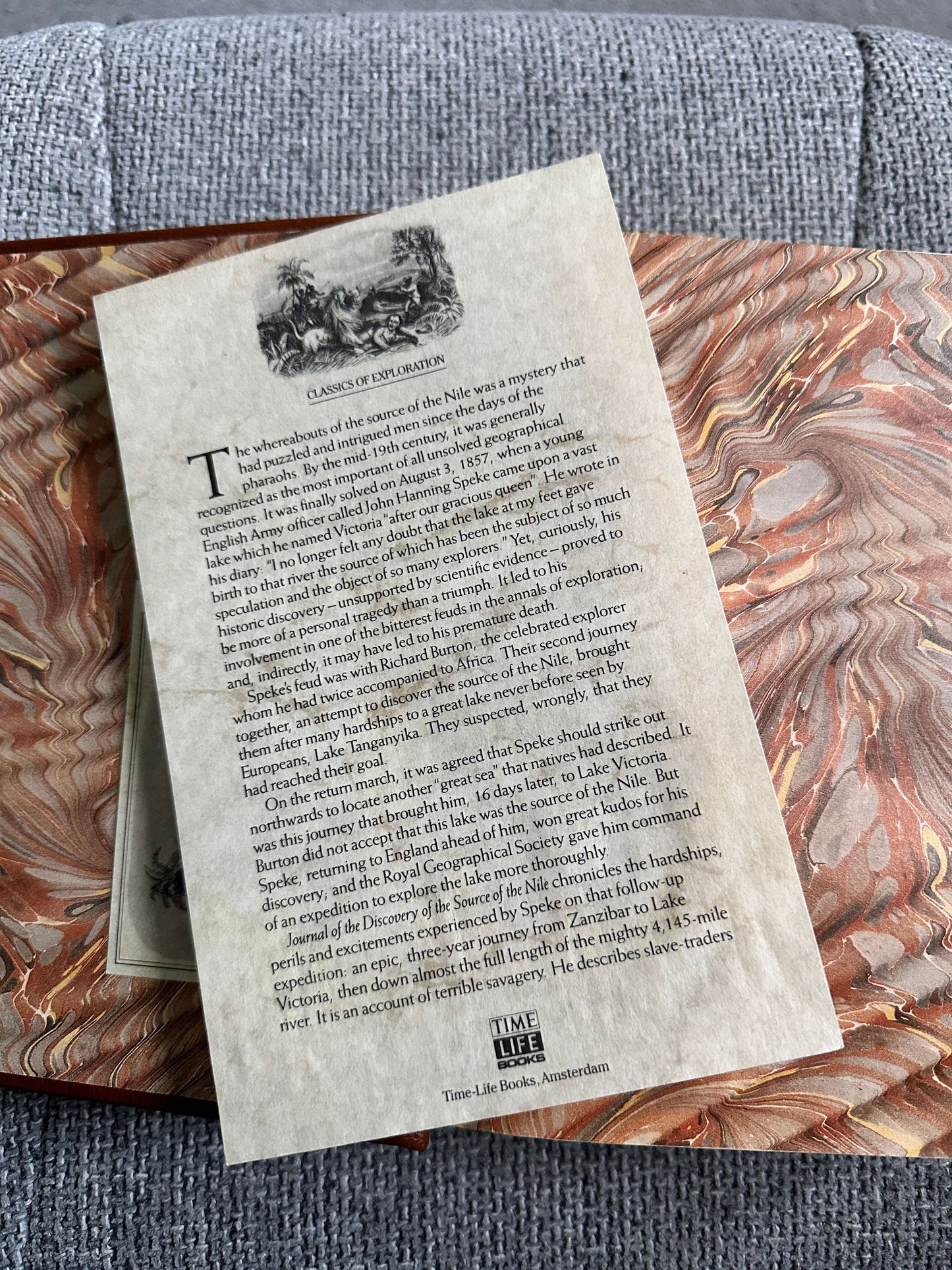 1983 Journal Of The Discovery Of The Source Of Nile - John Hanning Speke (Time Life Books) Leather Bound