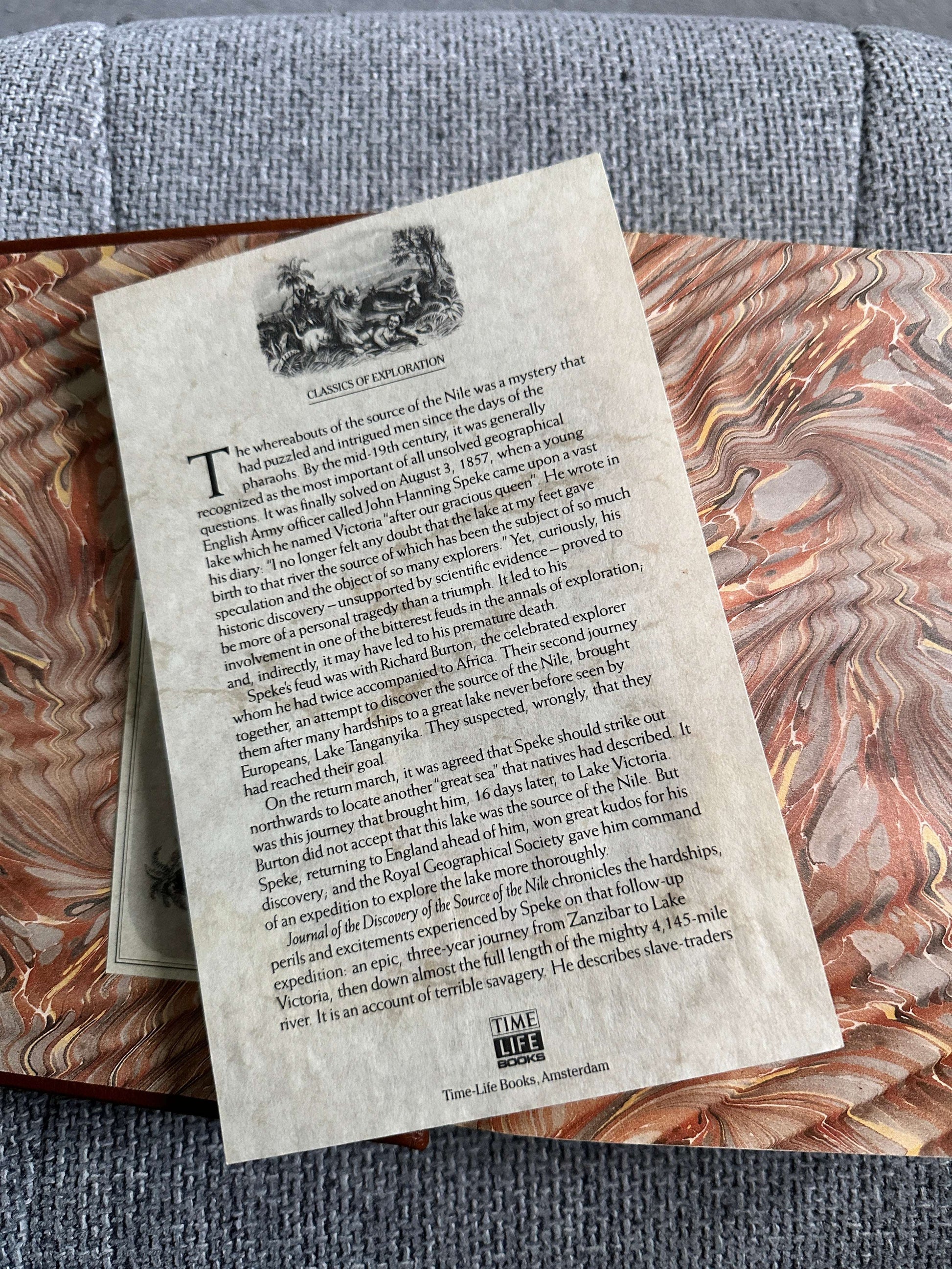 1983 Journal Of The Discovery Of The Source Of Nile - John Hanning Speke (Time Life Books) Leather Bound