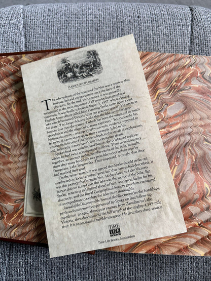 1983 Journal Of The Discovery Of The Source Of Nile - John Hanning Speke (Time Life Books) Leather Bound