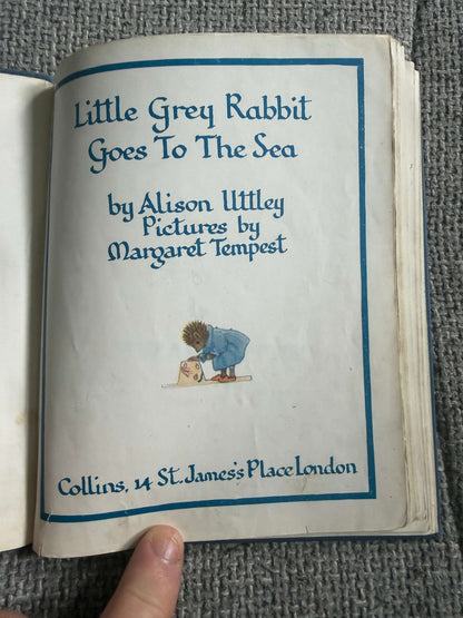 1954*1st* Little Grey Rabbit Goes To The Sea - Alison Uttley (Margaret Tempest illust) Collins