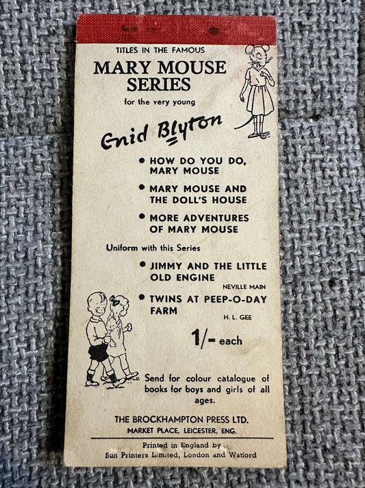 1948*1st* How Do You Do Mary Mouse - Enid Blyton (Olive Openshaw Illust) Brockhampton Press