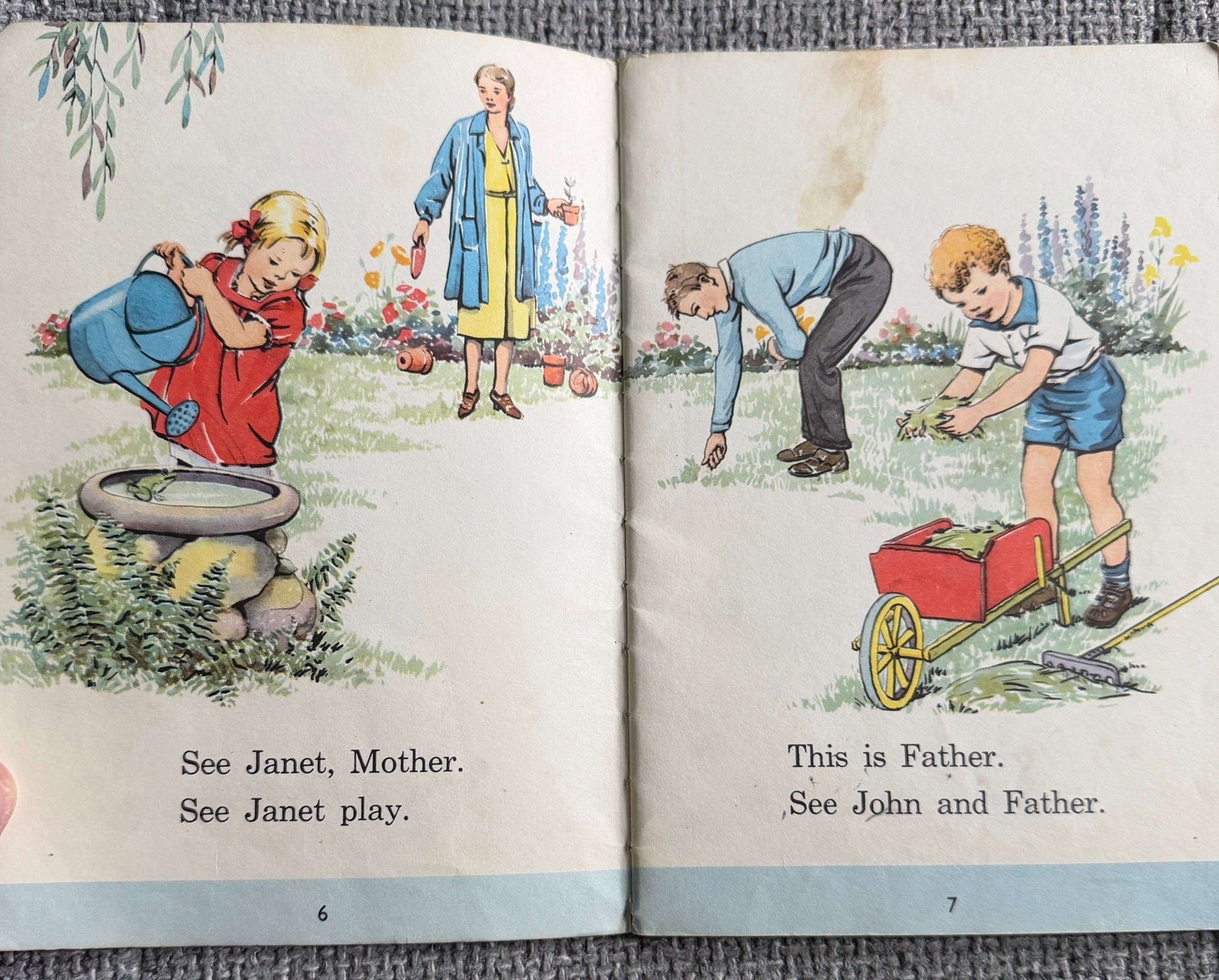 1965 Janet & John Off To Play - Mabel O’Donnell & Rona Munro (Florence & Margaret Hoopes illust) Nisbet & Co Ltd