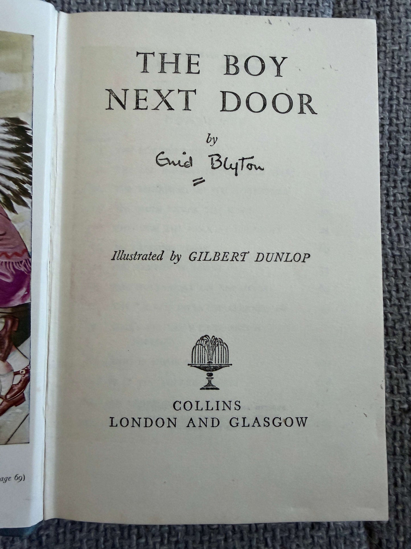 1956 The Boy Next Door - Enid Blyton (Gilbert Dunlop illust) Collins Seagull Library.