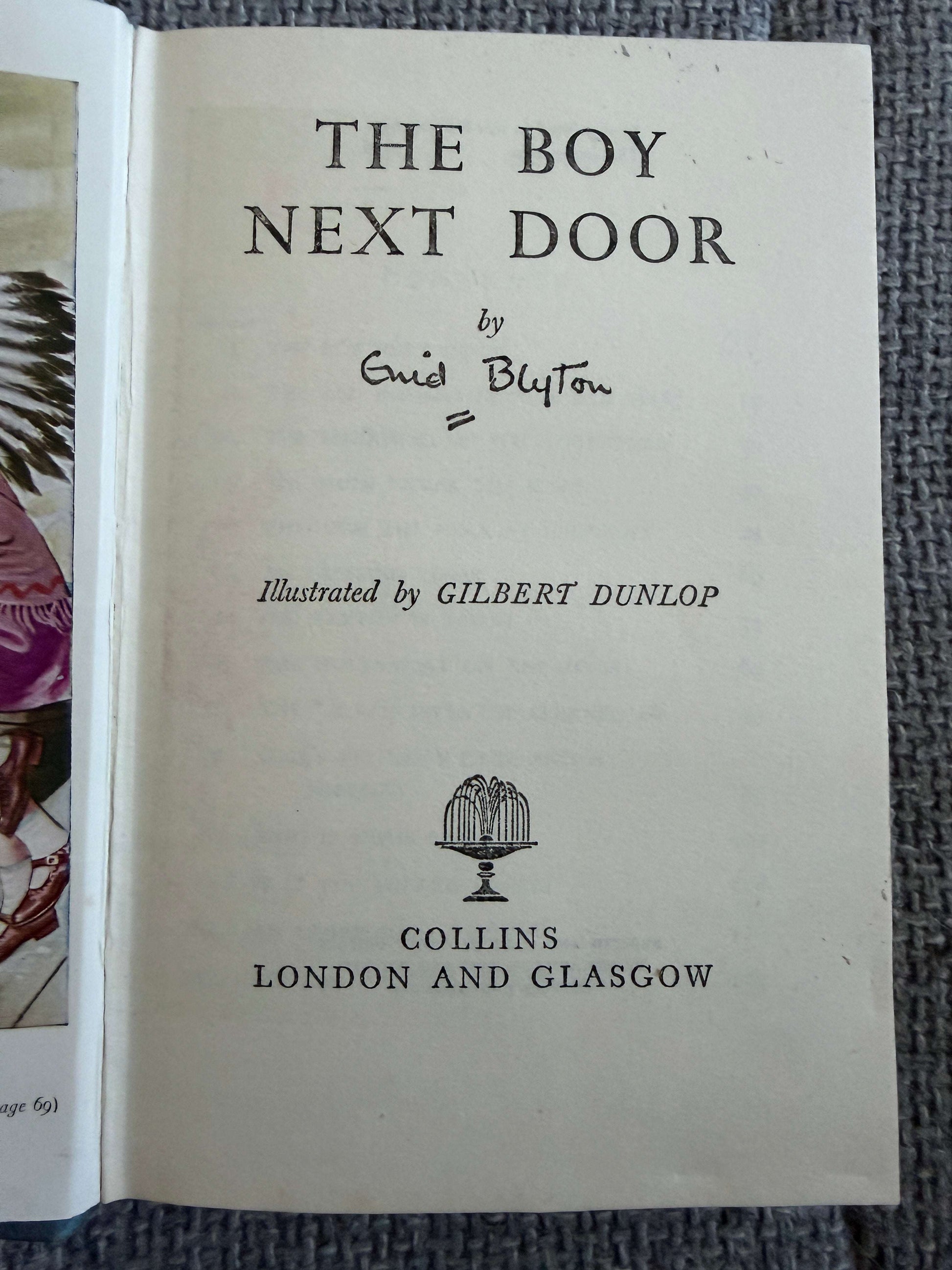 1956 The Boy Next Door - Enid Blyton (Gilbert Dunlop illust) Collins Seagull Library.