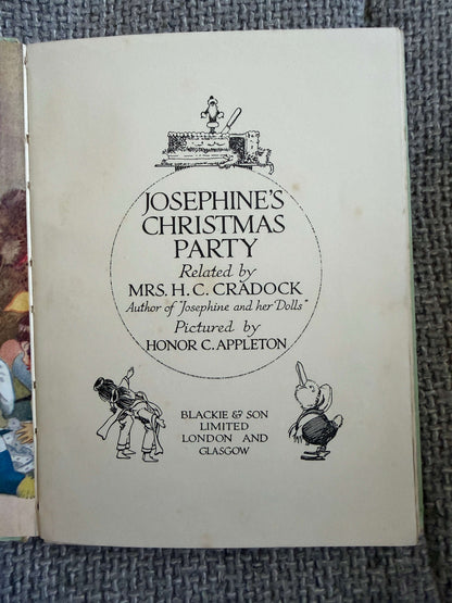 1950’s Josephine’s Christmas Party - Mrs. Cradock (Honor C. Appleton illust) Josephine Miniatures Series. Blackie & Son Ltd.