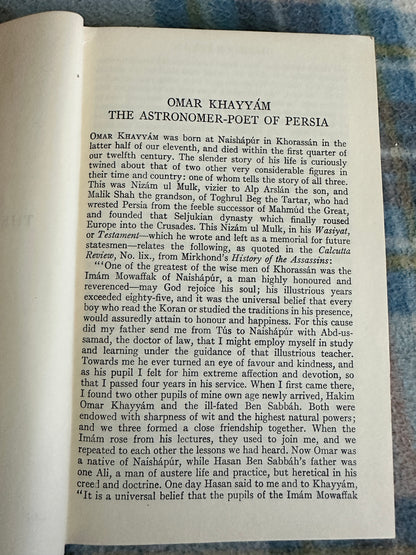 1939 Rubáiyát Of Omar Khayyám & Six Plays Of Calderon - translated Edward Fitzgerald (J. M. Dent & Sons Ltd)