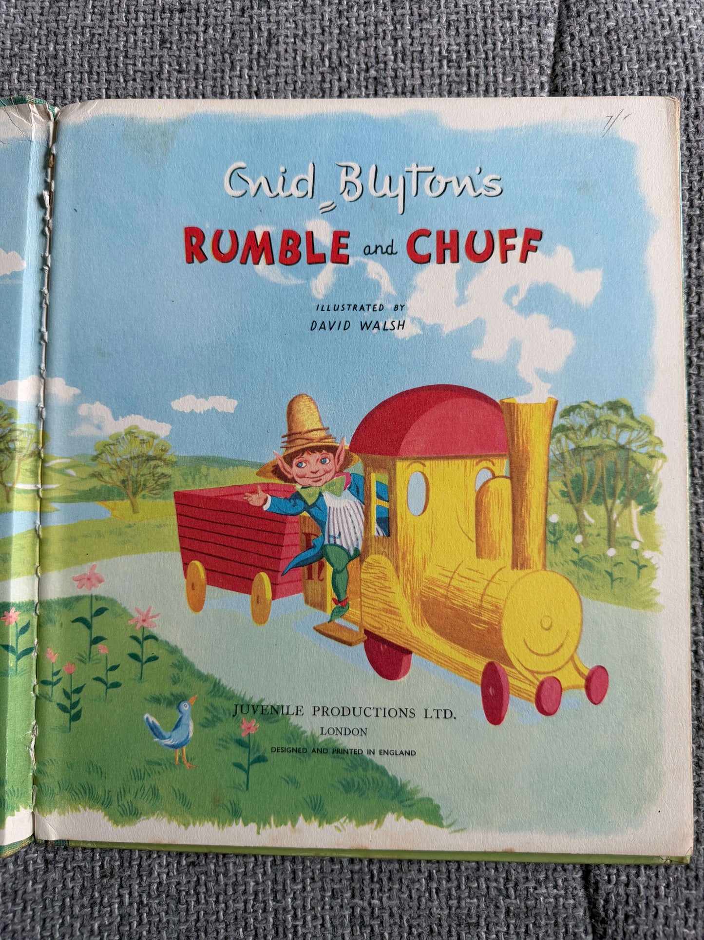 1958 Rumble & Chuff The Second Book - Enid Blyton (David Walsh illust) Juvenile Productions Ltd - Honeyburn Books (UK)