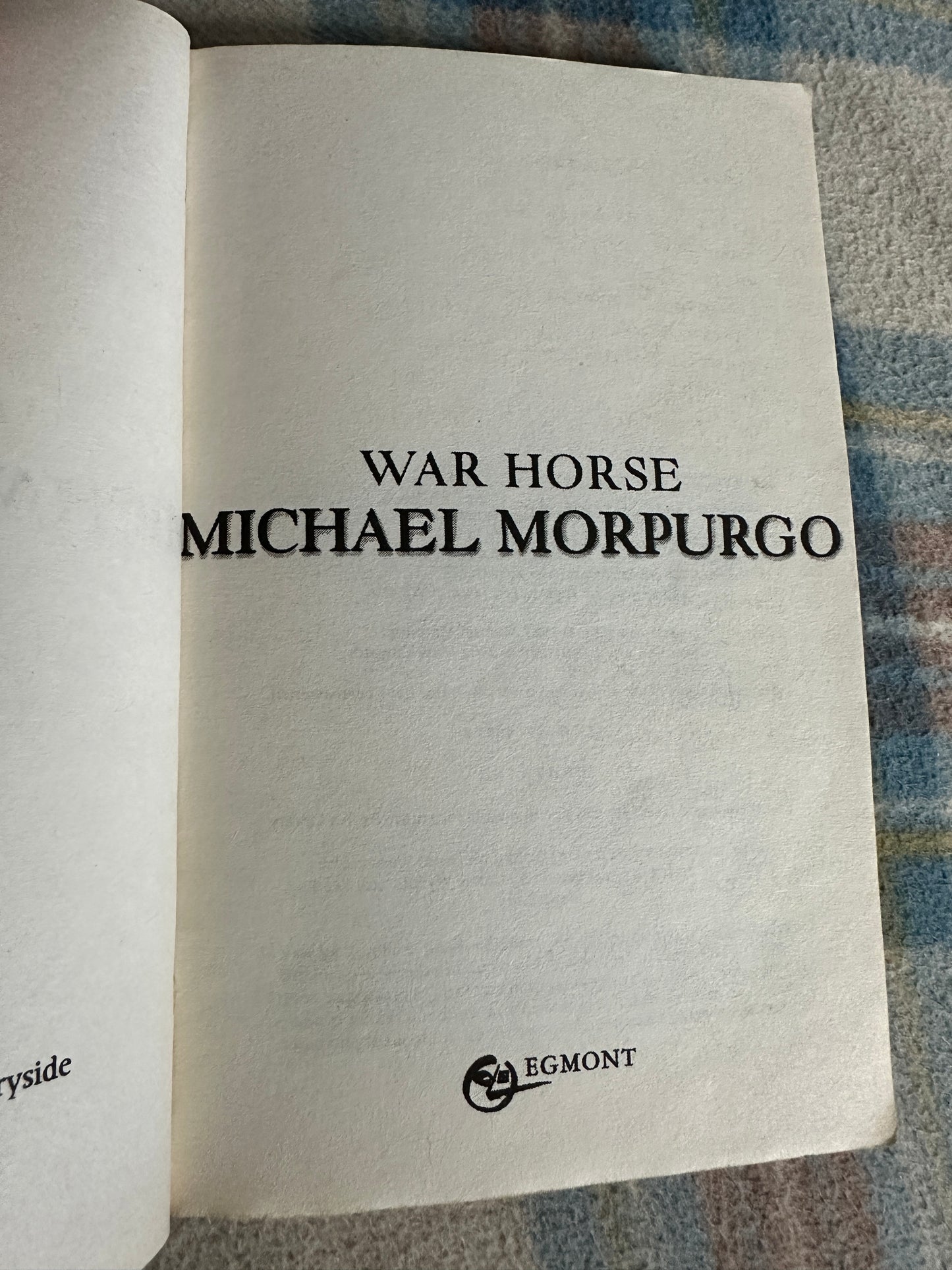 2002 War Horse - Michael Morpurgo(Egmont)