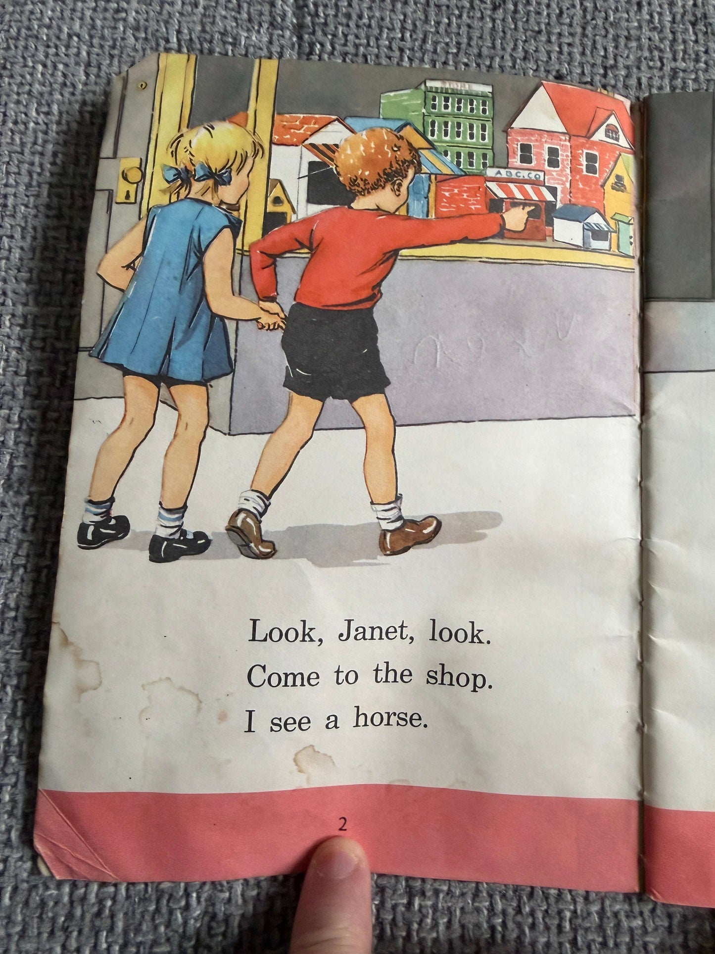 1950’s Out & About (Janet & John Books) Mabel O’Donnell & Rona Munro (Florence & Margaret Hoopes illust) James Nisbet & Co Ltd - Honeyburn Books (UK)