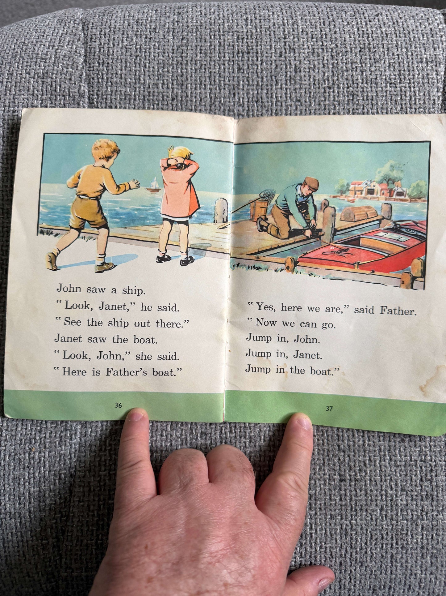 1950’s Out & About (Janet & John Books) Mabel O’Donnell & Rona Munro (Florence & Margaret Hoopes illust) James Nisbet & Co Ltd - Honeyburn Books (UK)