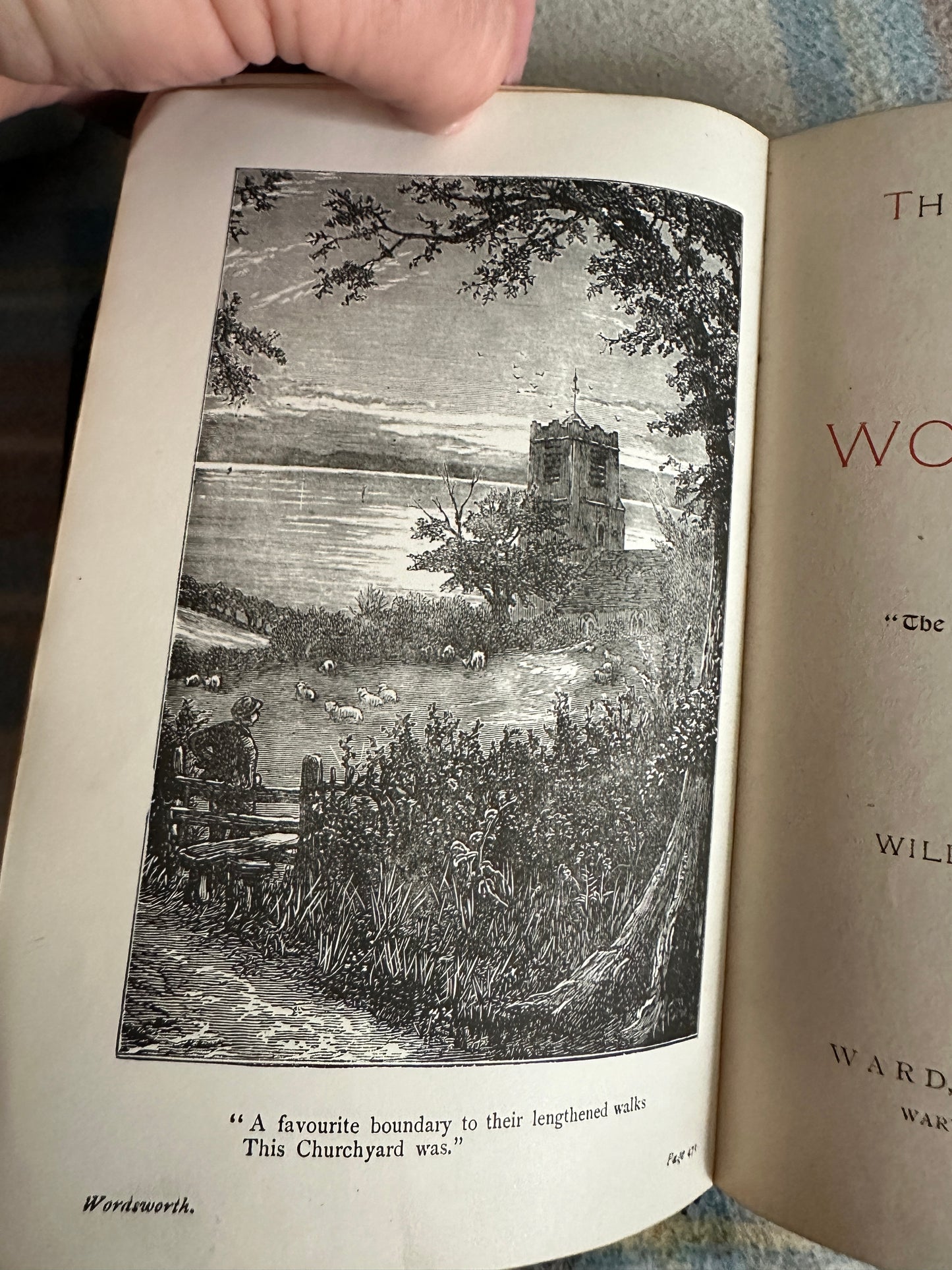 1899 The Poetical Works Of William Wordsworth(Ward Lock & Co Ltd) needs rebinding