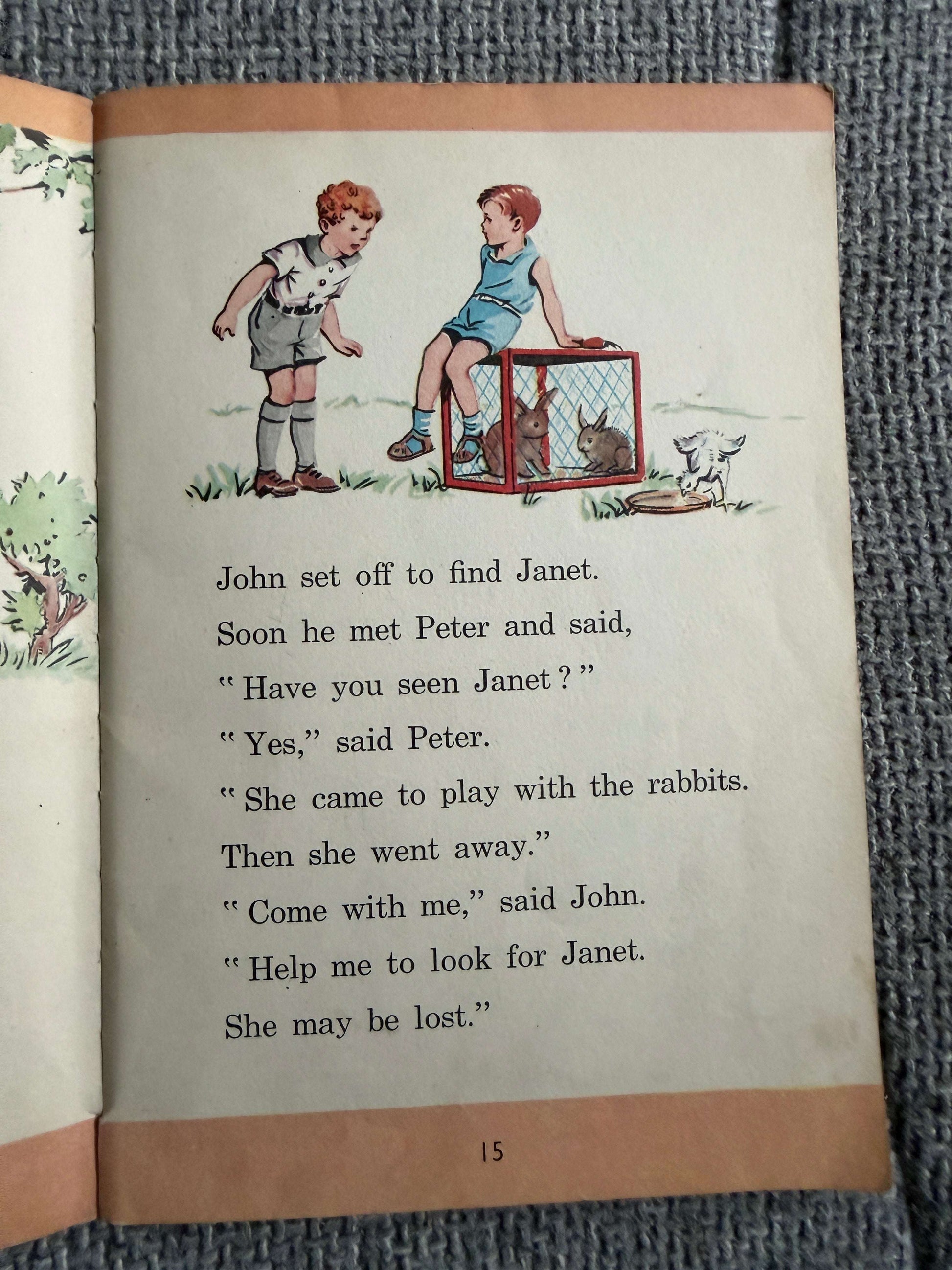 1950’s Janet & John Book 3 - Mabel O’Donnell & Rona Munro (Margaret & Florence Hoopes & Christopher Sanders) - Honeyburn Books (UK)