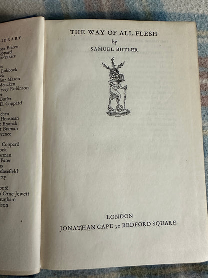 1927 The Way Of All Flesh - Samuel Butler(Jonathan Cape)