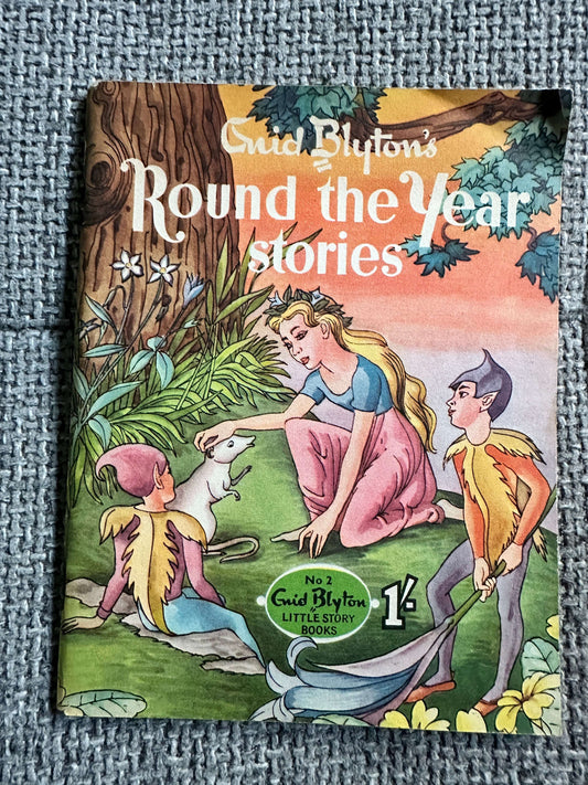 1954 Round The Year Stories (Little Books 2) Enid Blyton (Dugan cover art) W. & A. K. Johnston & G. W. Bacon Ltd