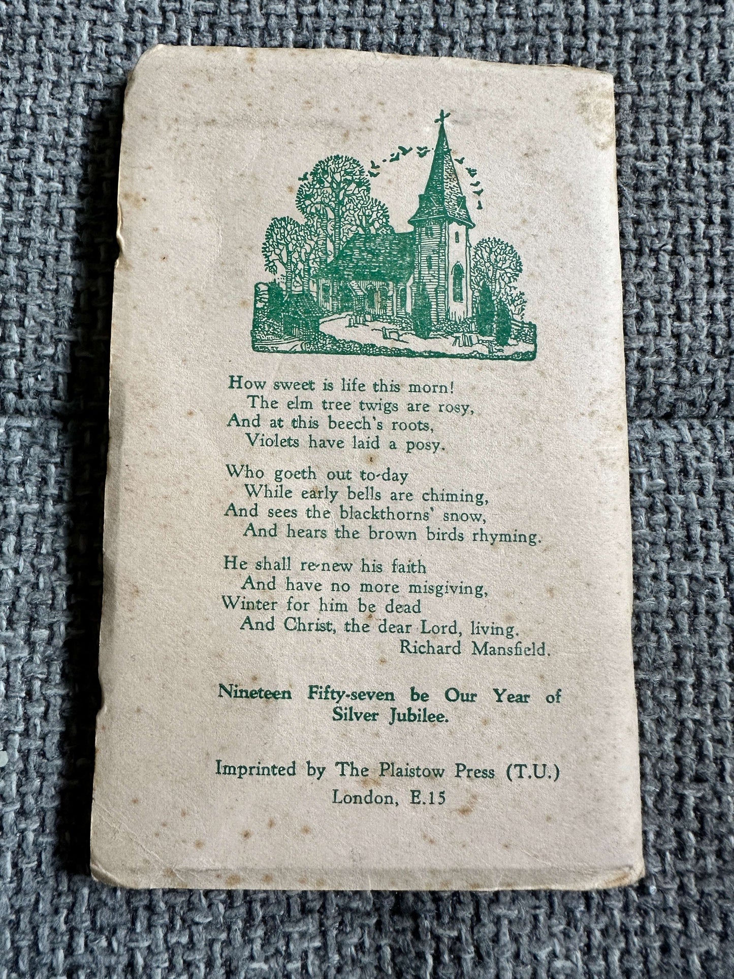 1957 The Angel (Silver Jubilee Year) The Plaistow Press