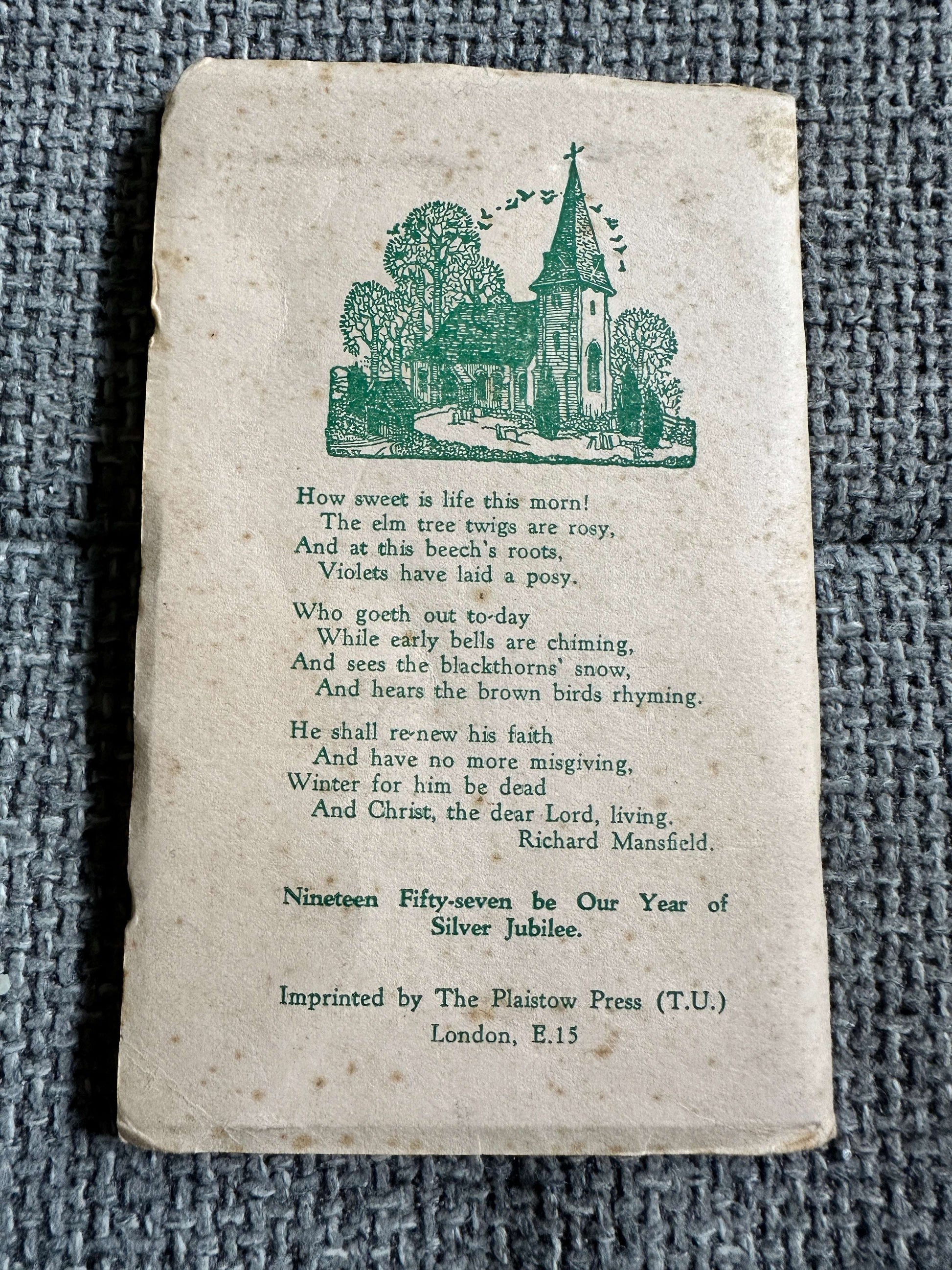 1957 The Angel (Silver Jubilee Year) The Plaistow Press
