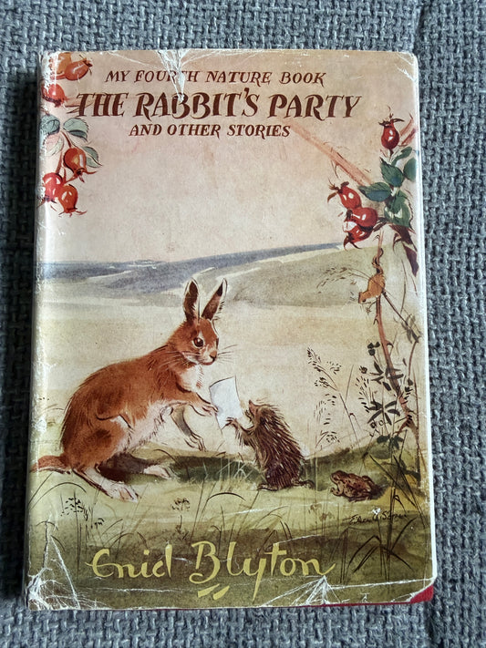1958 The Rabbit’s Party (The 4th Nature Book) Enid Blyton (Eileen Soper illust) MacMillan & Co. Ltd.