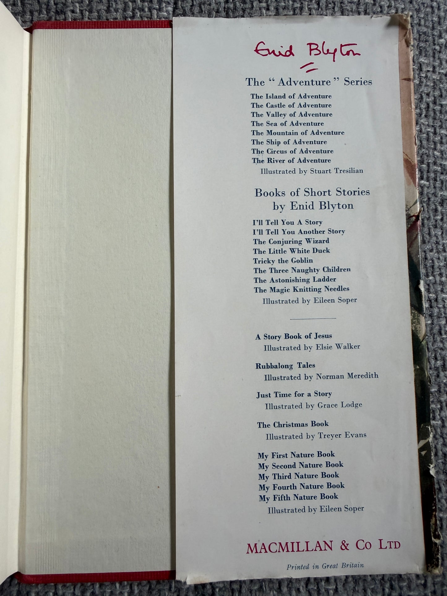 1958 The Rabbit’s Party (The 4th Nature Book) Enid Blyton (Eileen Soper illust) MacMillan & Co. Ltd. - Honeyburn Books (UK)