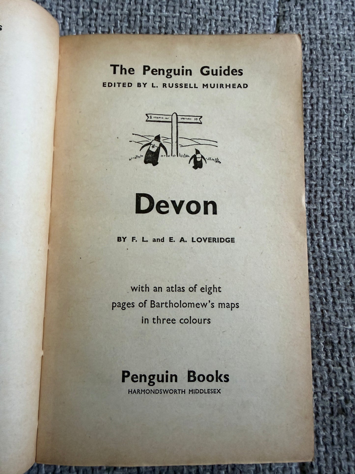 1939*1st* Devon (The Penguin Guides) L. Russell Muirhead (F. L. & E. A. Loveridge (Penguin Books) - Honeyburn Books (UK)