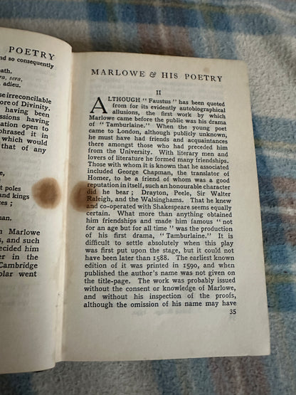 1930 Marlowe, Burns & Byron & Their Poetry - John H. Ingram/ H. A. Kellow/ William Dick(George G. Harrap Publisher)