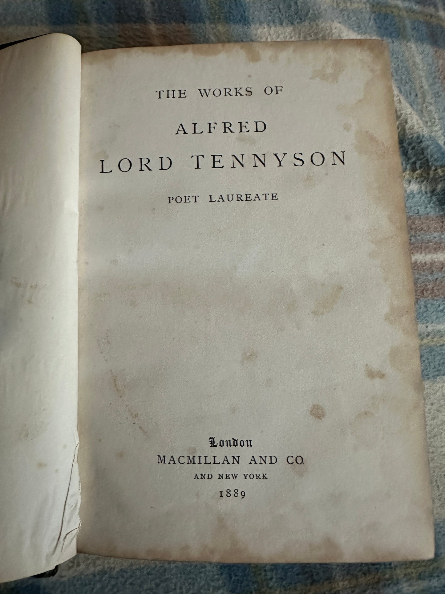 1889 The Works Of Alfred Lord Tennyson(MacMillan)