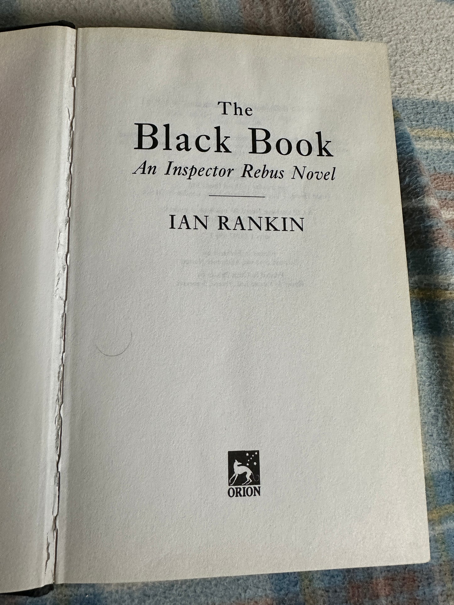 1993*1st* The Black Book - Ian Rankin(Orion)