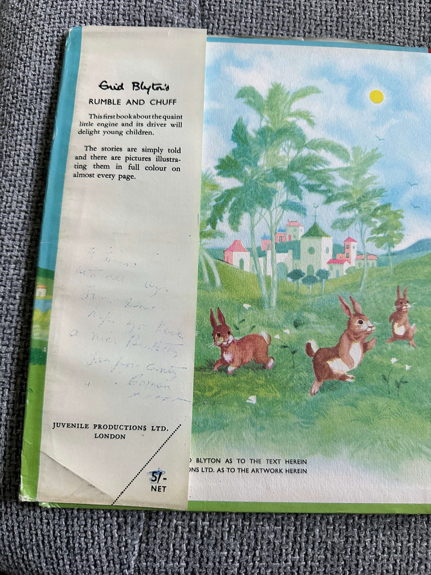 1958*1st* Rumble & Chuff (First Book) Enid Blyton (David Walsh Illust) Juvenile Productions Ltd