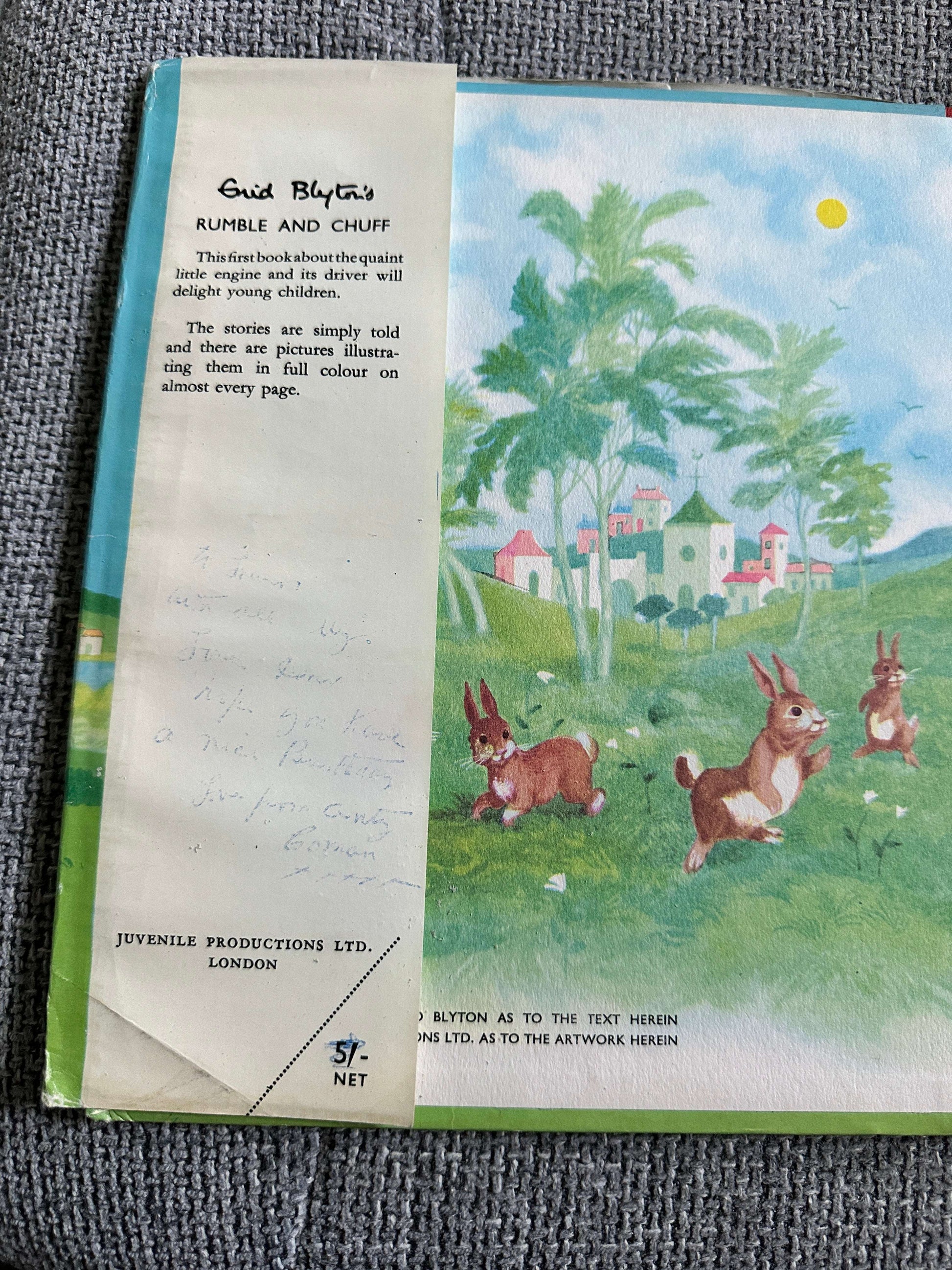 1958*1st* Rumble & Chuff (First Book) Enid Blyton (David Walsh Illust) Juvenile Productions Ltd