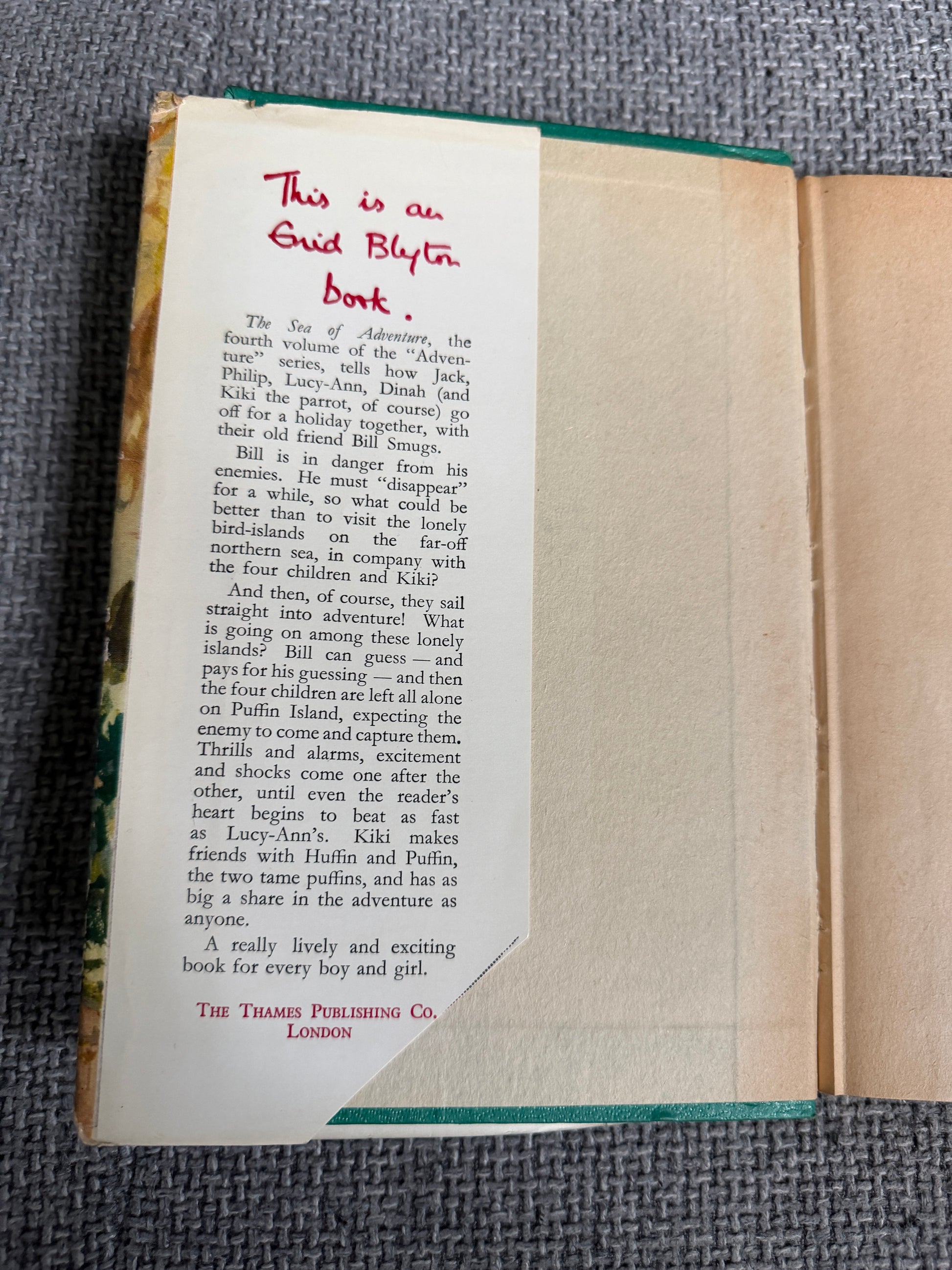 1948 The Sea Of Adventure - Enid Blyton (Stuart Tresillian illust) Thames - Honeyburn Books (UK)