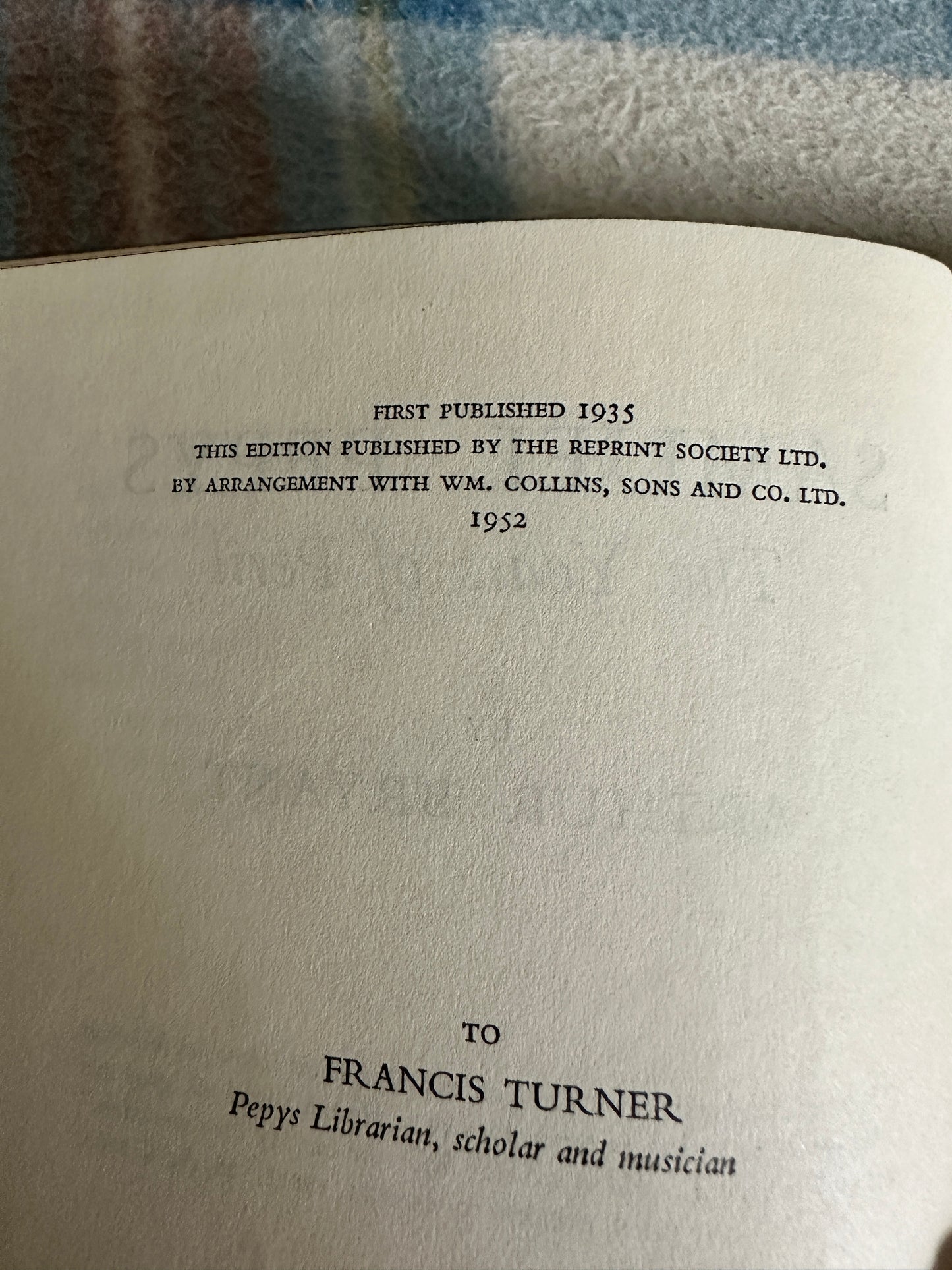 1952 Samuel Pepys: The Years Of Peril - Arthur Bryant(Reprint Society)