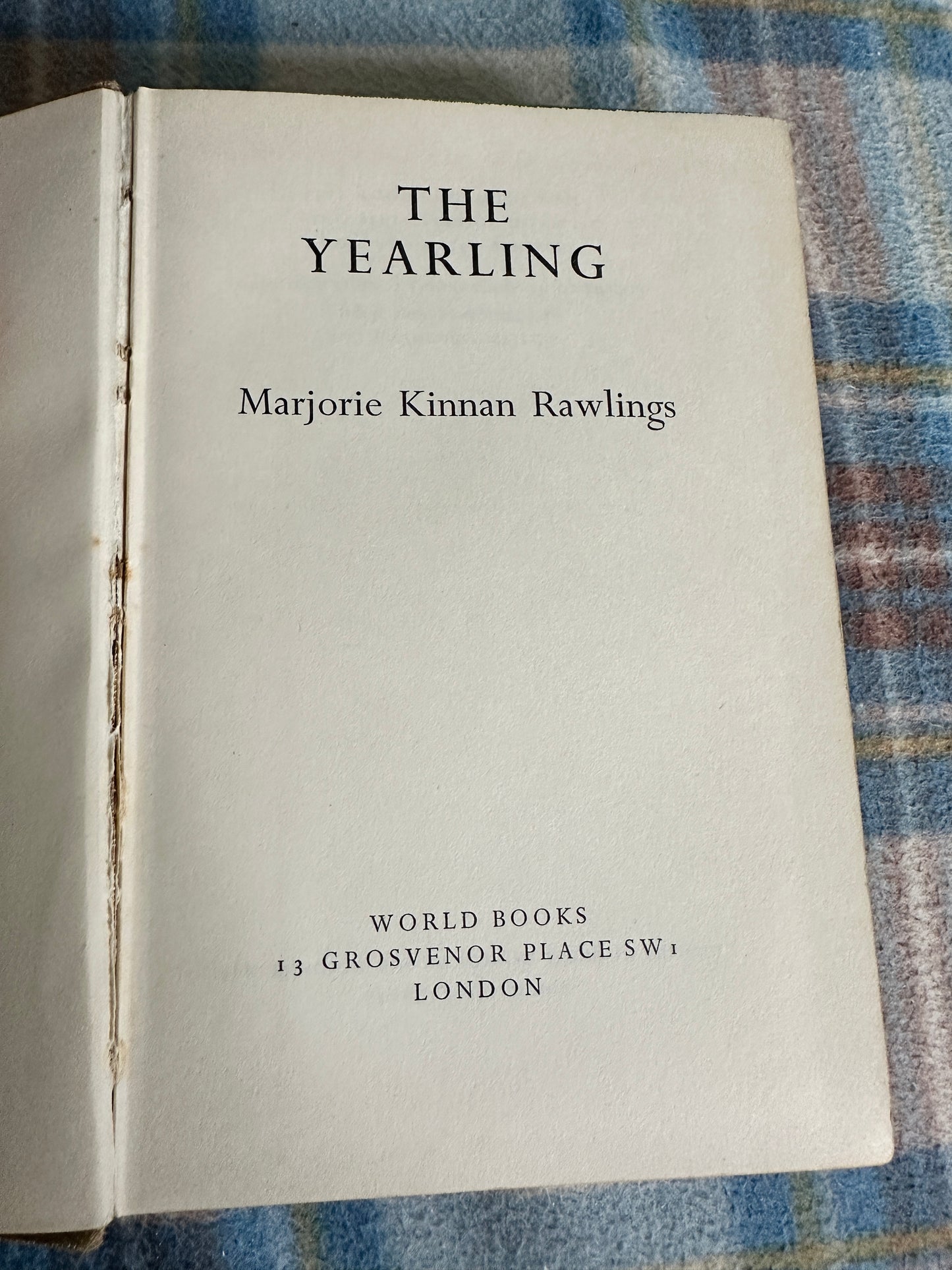 1940 The Yearling - Marjorie Kinnan Rawlings(World Books)