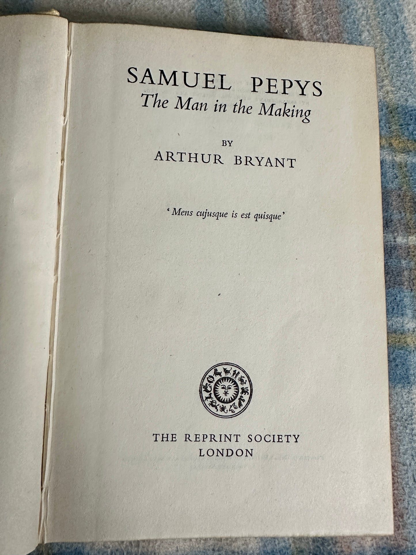 1949 Samuel Pepys: The Man In The Making - Arthur Bryant(Reprint Society)