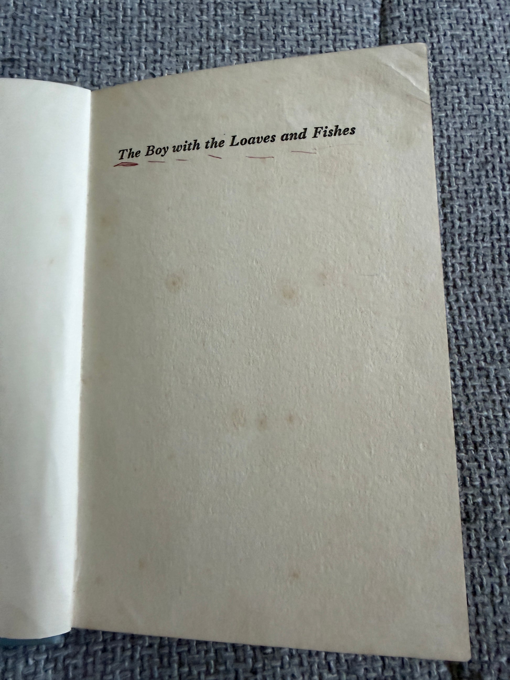 1956 The Boy With The Loaves & Fishes - Enid Blyton (Elsie Walker illust) Lutterworth Press - Honeyburn Books (UK)