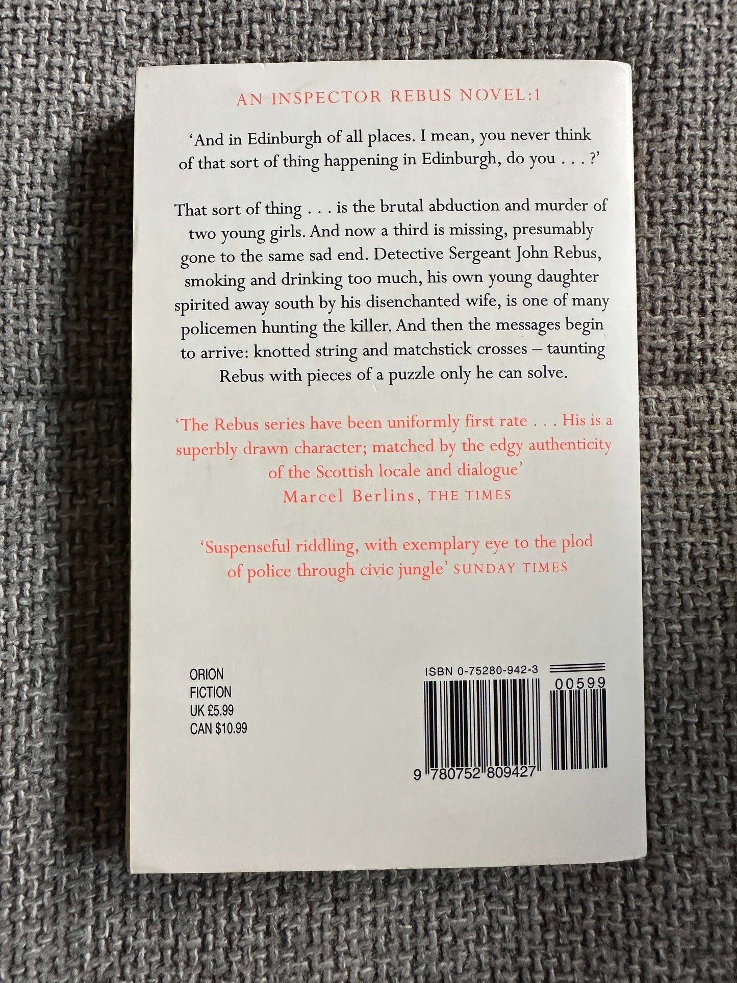 2001 Knots & Crosses - Ian Rankin (Orion)