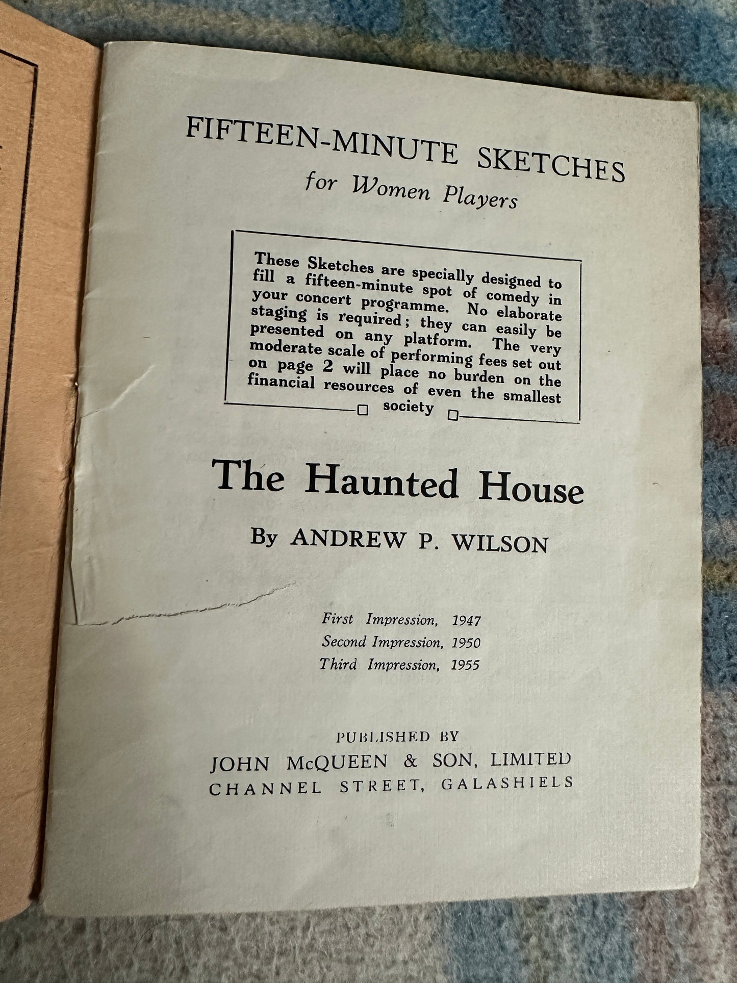 1955 The Haunted House - Andrew P. Wilson(15min Sketches)John McQueen & Son Ltd