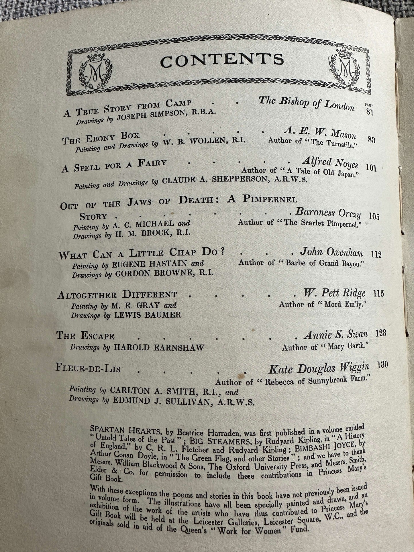 1914 Princess Mary’s Gift Book - Rackham, Dulac, Detmold, Russell Flint etc (Hodder & Stoughton)