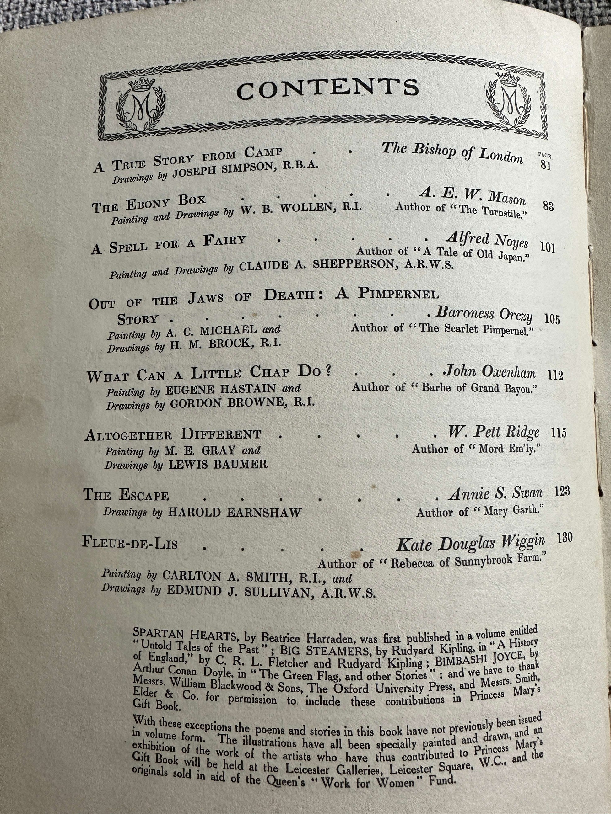 1914 Princess Mary’s Gift Book - Rackham, Dulac, Detmold, Russell Flint etc (Hodder & Stoughton)