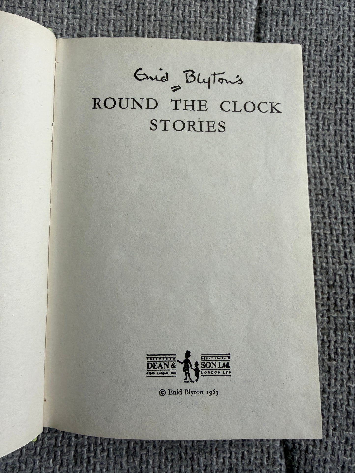 1963 Round The Clock Stories - Enid Blyton (Dean & Sons) - Honeyburn Books (UK)