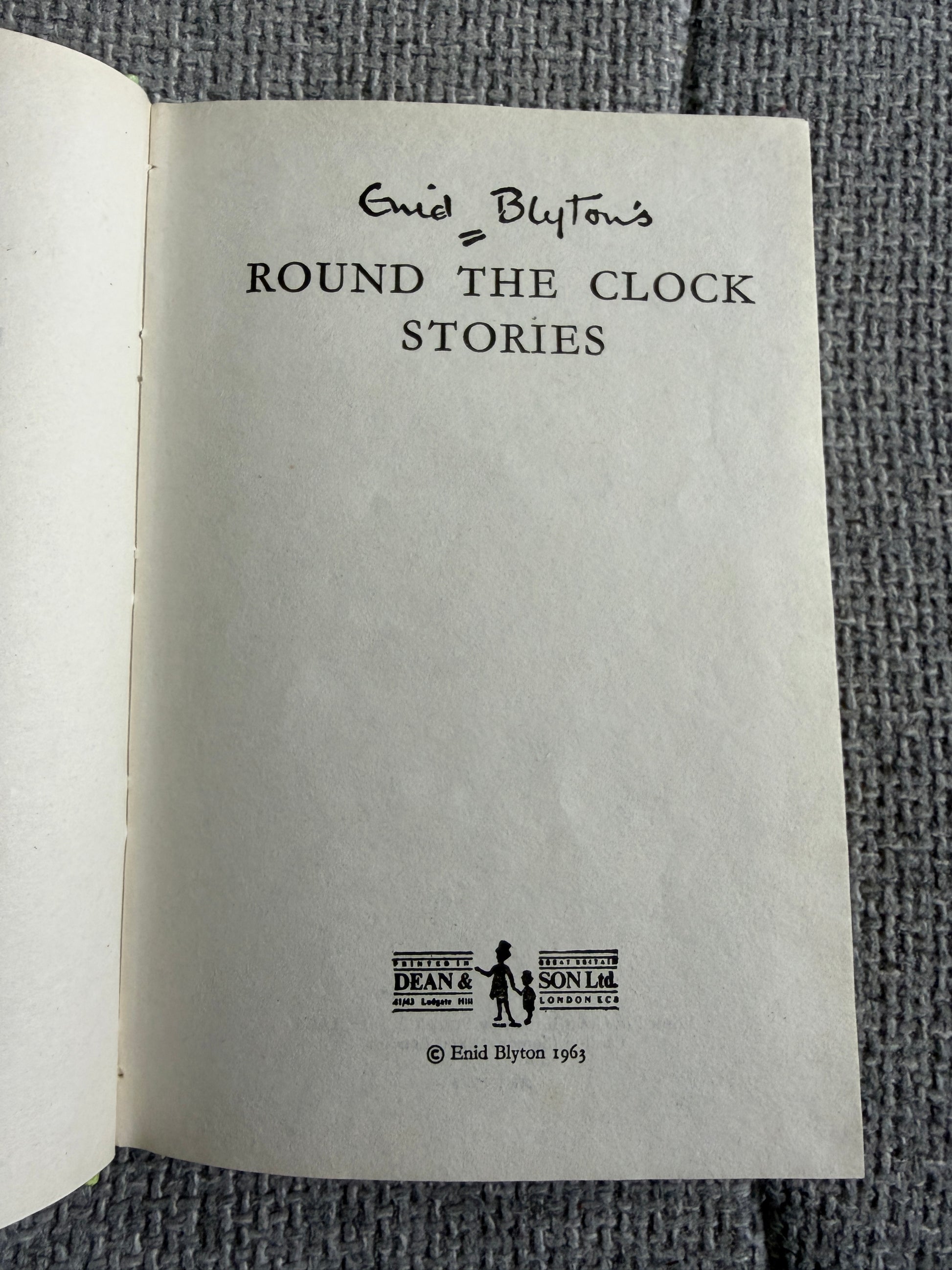 1963 Round The Clock Stories - Enid Blyton (Dean & Sons) - Honeyburn Books (UK)