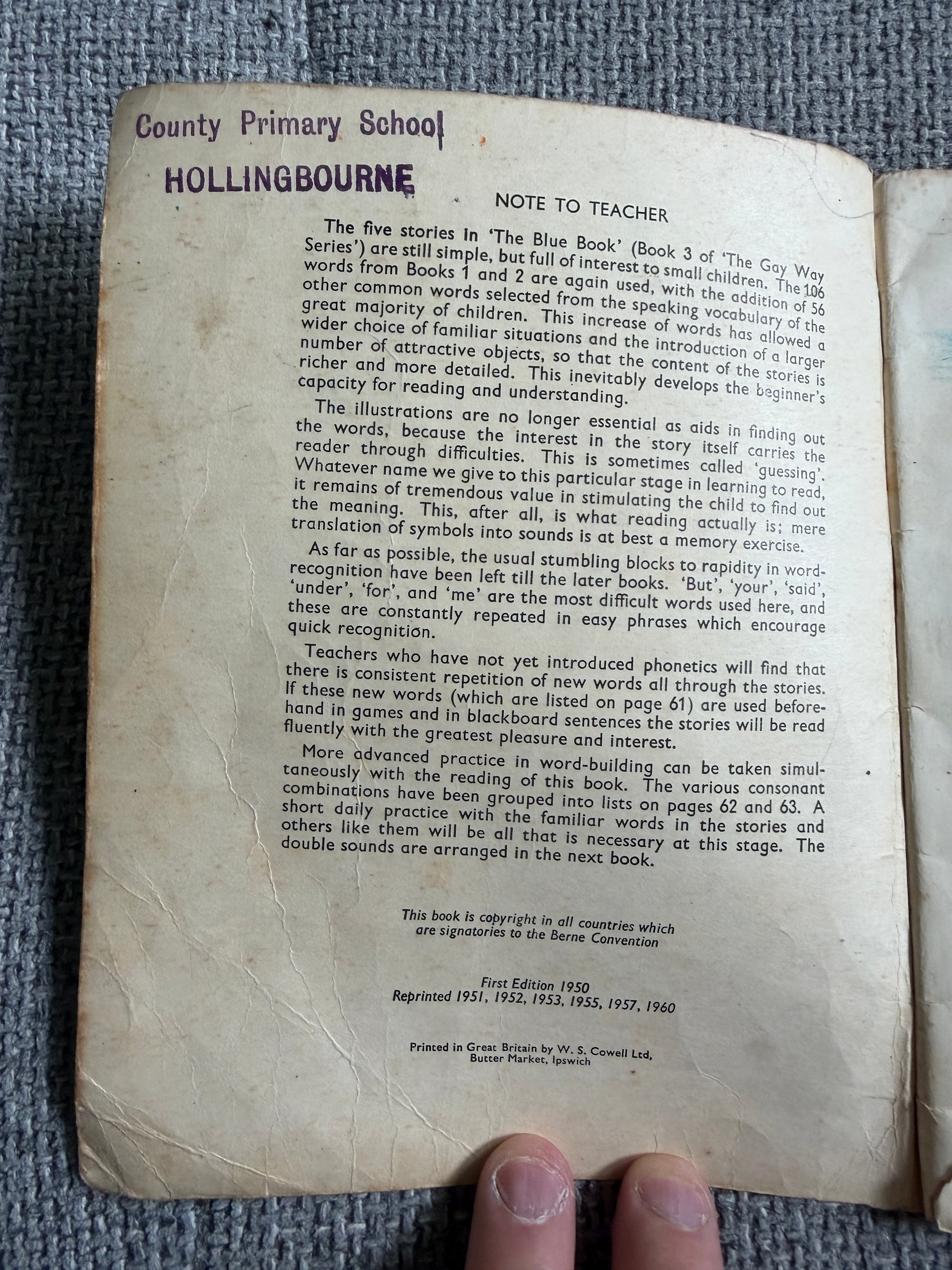 1960 The Blue Book (Gay Way Series) E. R. Boyce (Lilian Chivers illust) MacMillan - Honeyburn Books (UK)