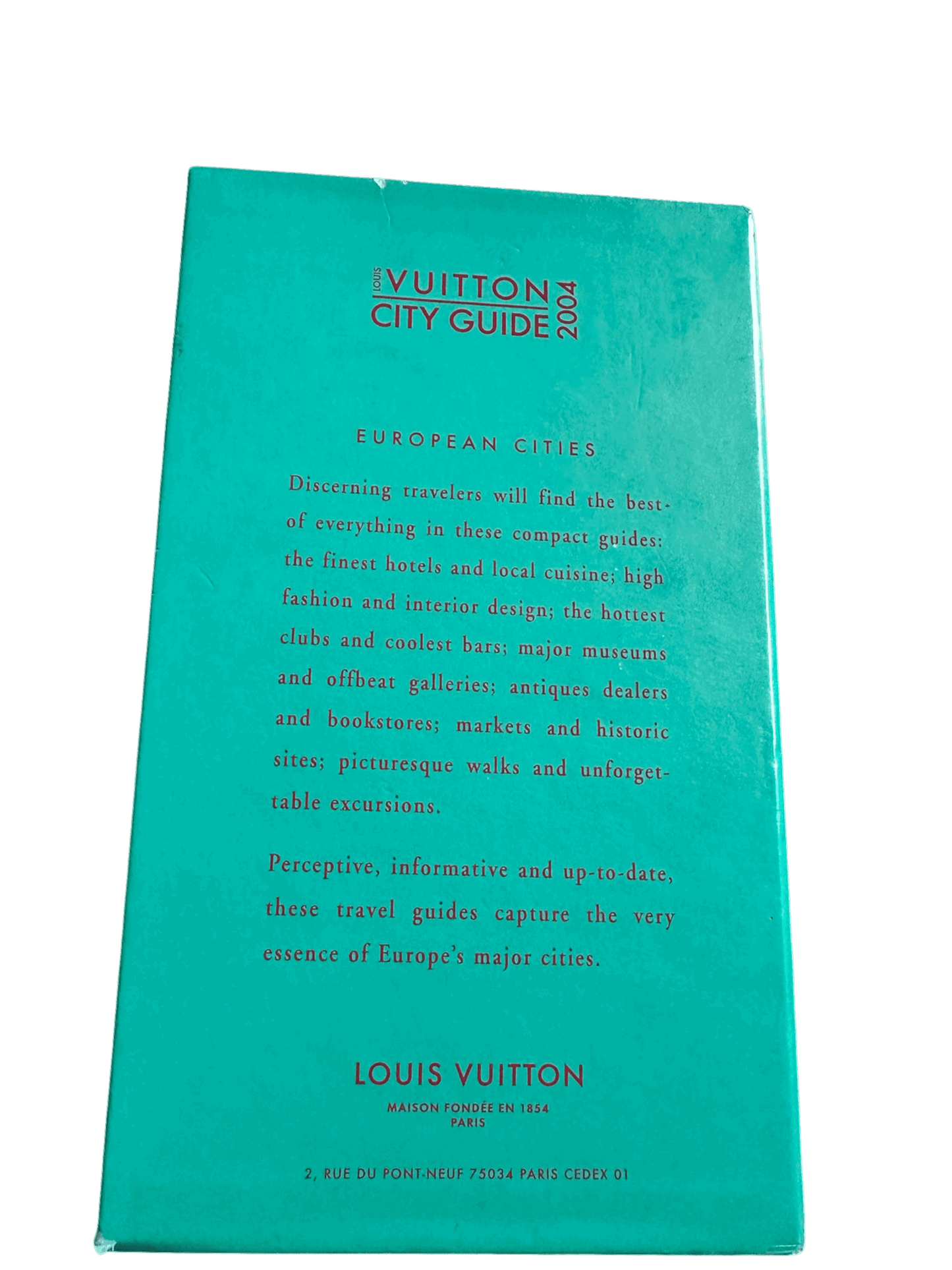 2004 Louis Vuitton City Guide (Europe 9 volumes) to accompany your Louis Vuitton Luggage Published exclusively by Louis Vuitton - Honeyburn Books (UK)