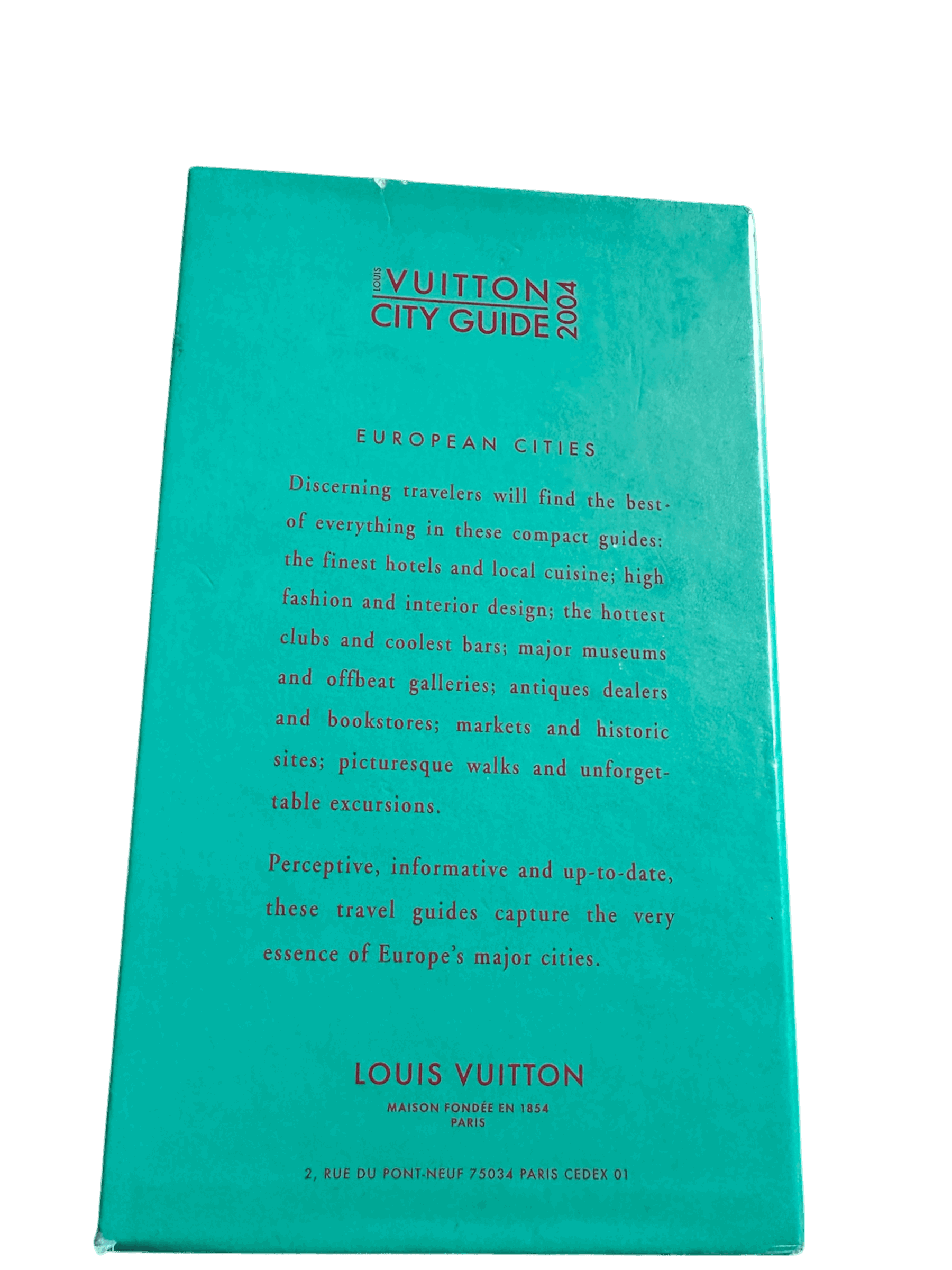 2004 Louis Vuitton City Guide (Europe 9 volumes) to accompany your Louis Vuitton Luggage Published exclusively by Louis Vuitton - Honeyburn Books (UK)