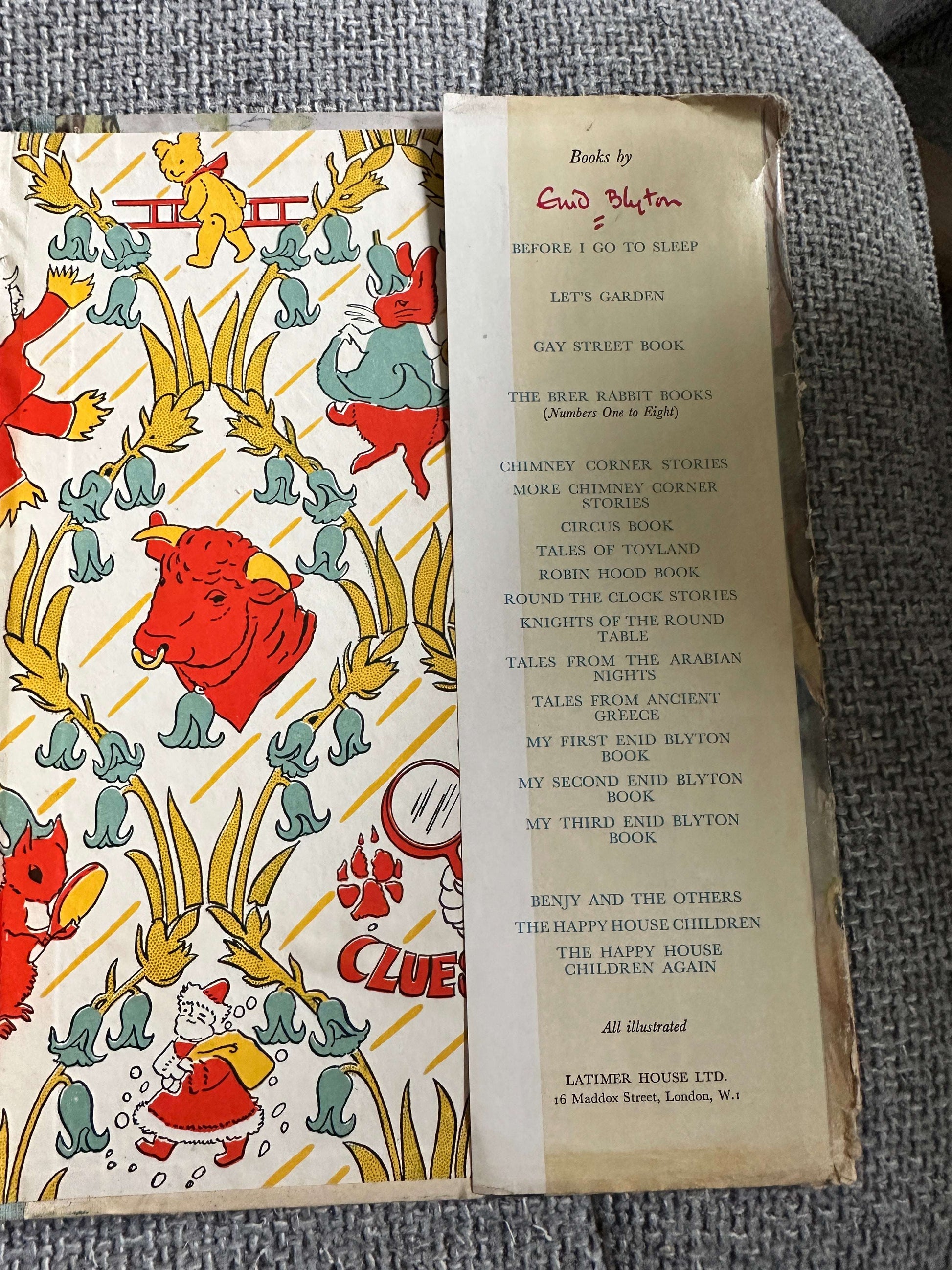 1949 The Bluebell Story Book - Enid Blyton (Grace Lodge Illust) Latimer House